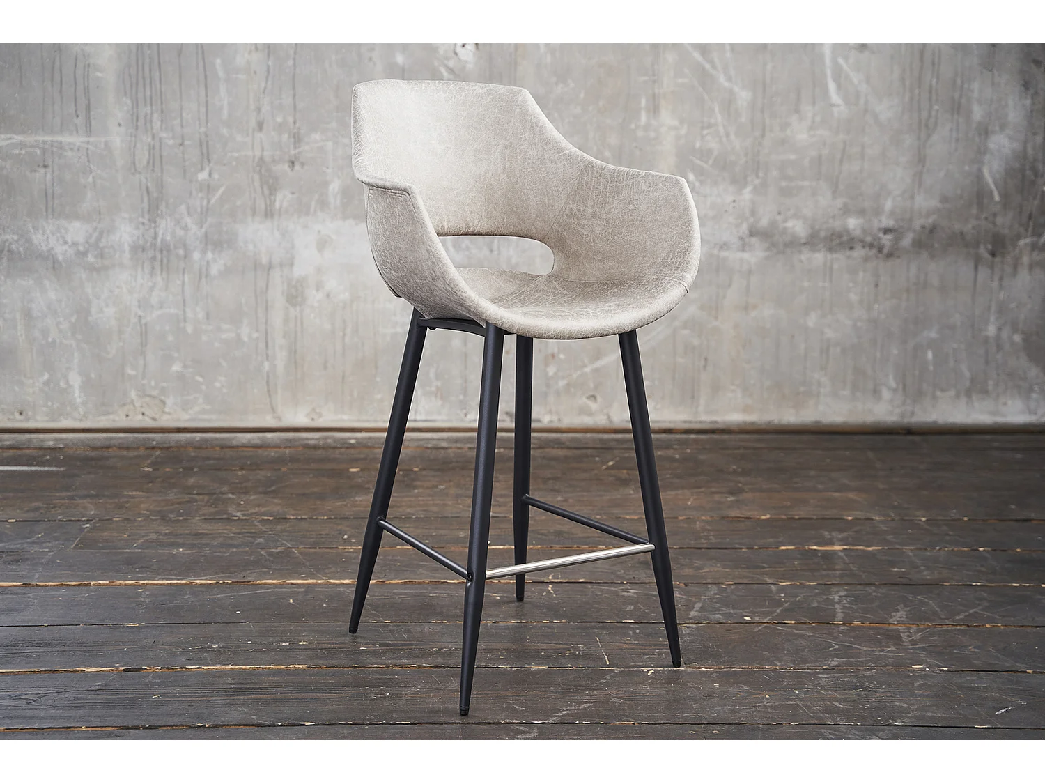 Barhocker - Weiß Microfaser - ZAJA