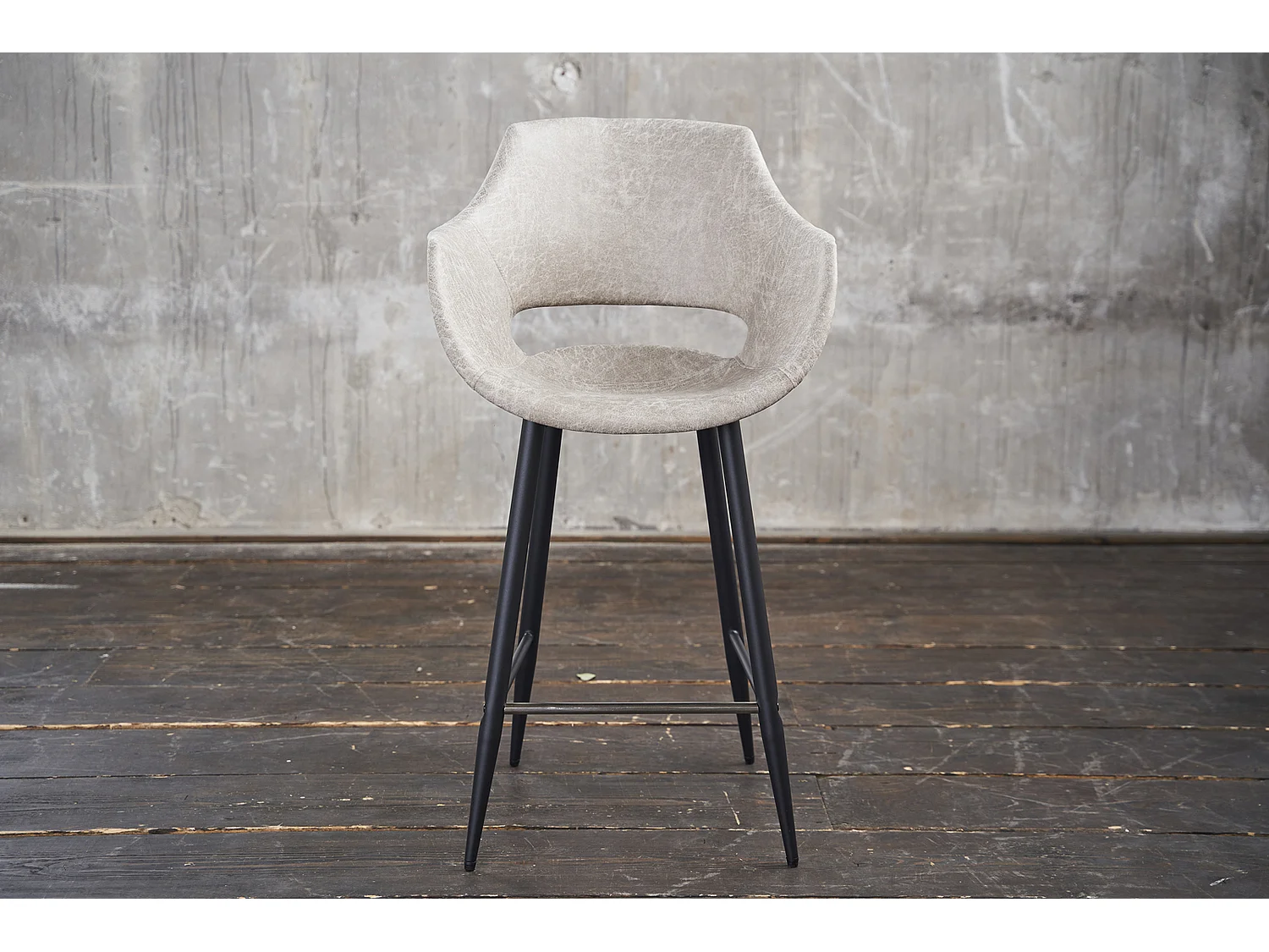 Barhocker - Weiß Microfaser - ZAJA