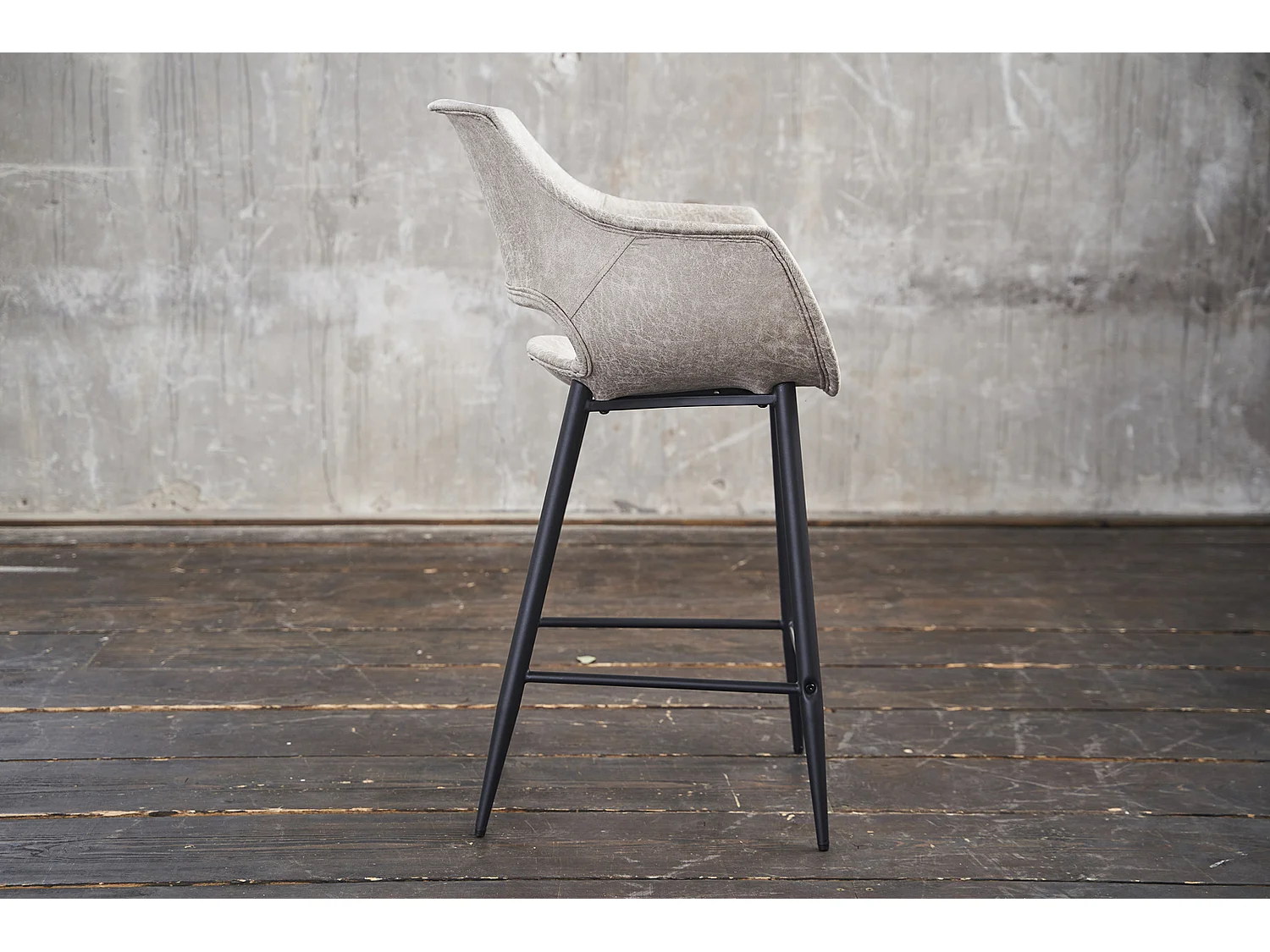 Barhocker - Weiß Microfaser - ZAJA