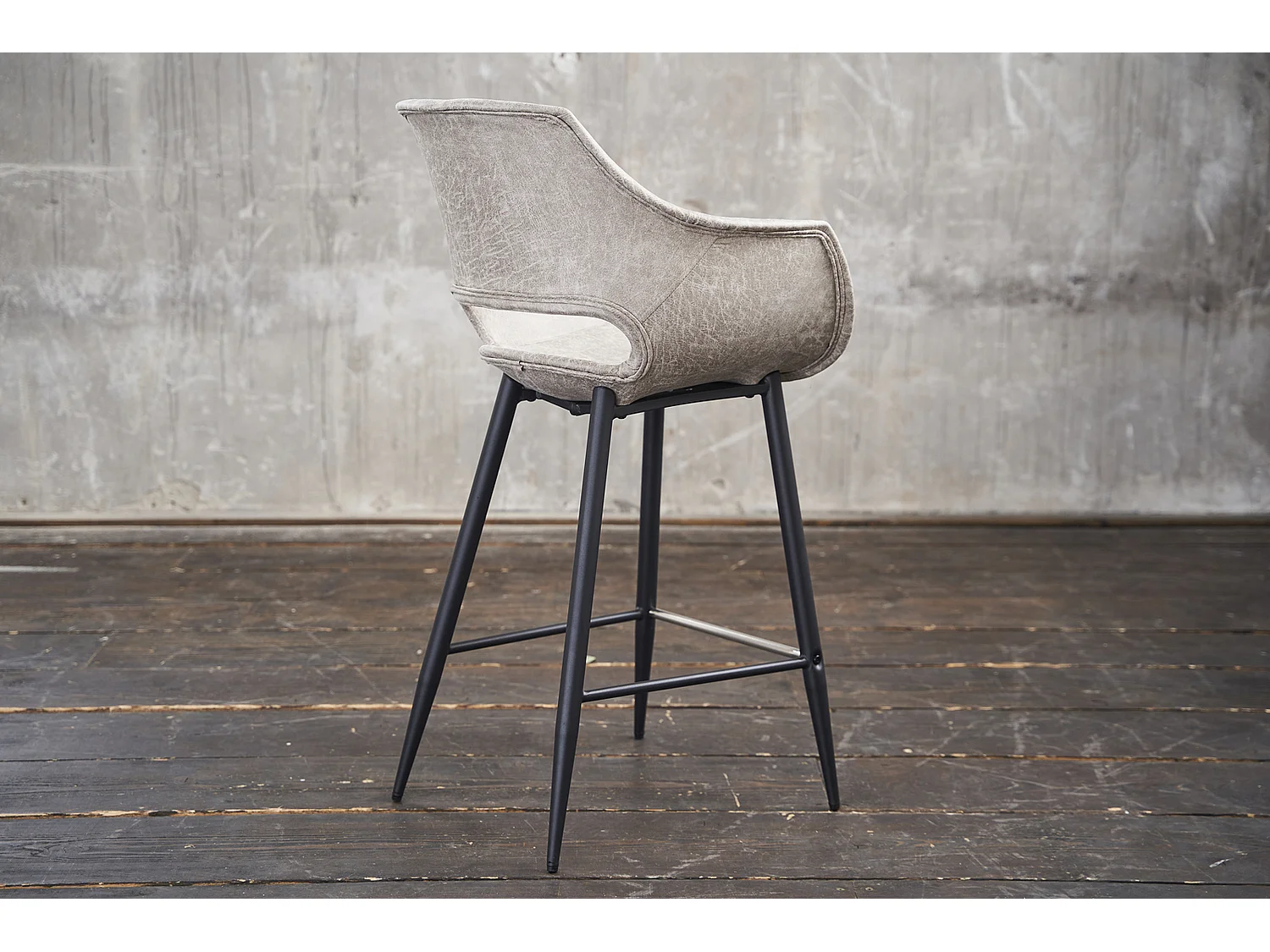 Barhocker - Weiß Microfaser - ZAJA