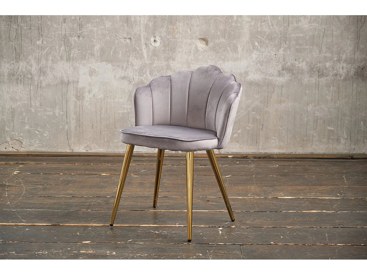 Chaise - argent Velours - SALLY