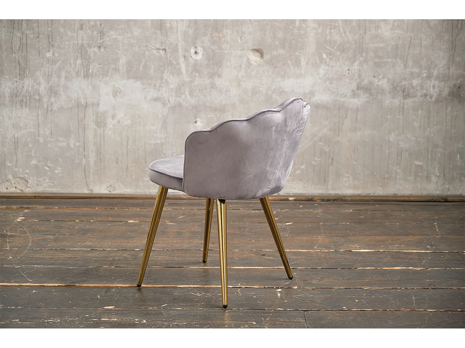 Chaise - argent Velours - SALLY