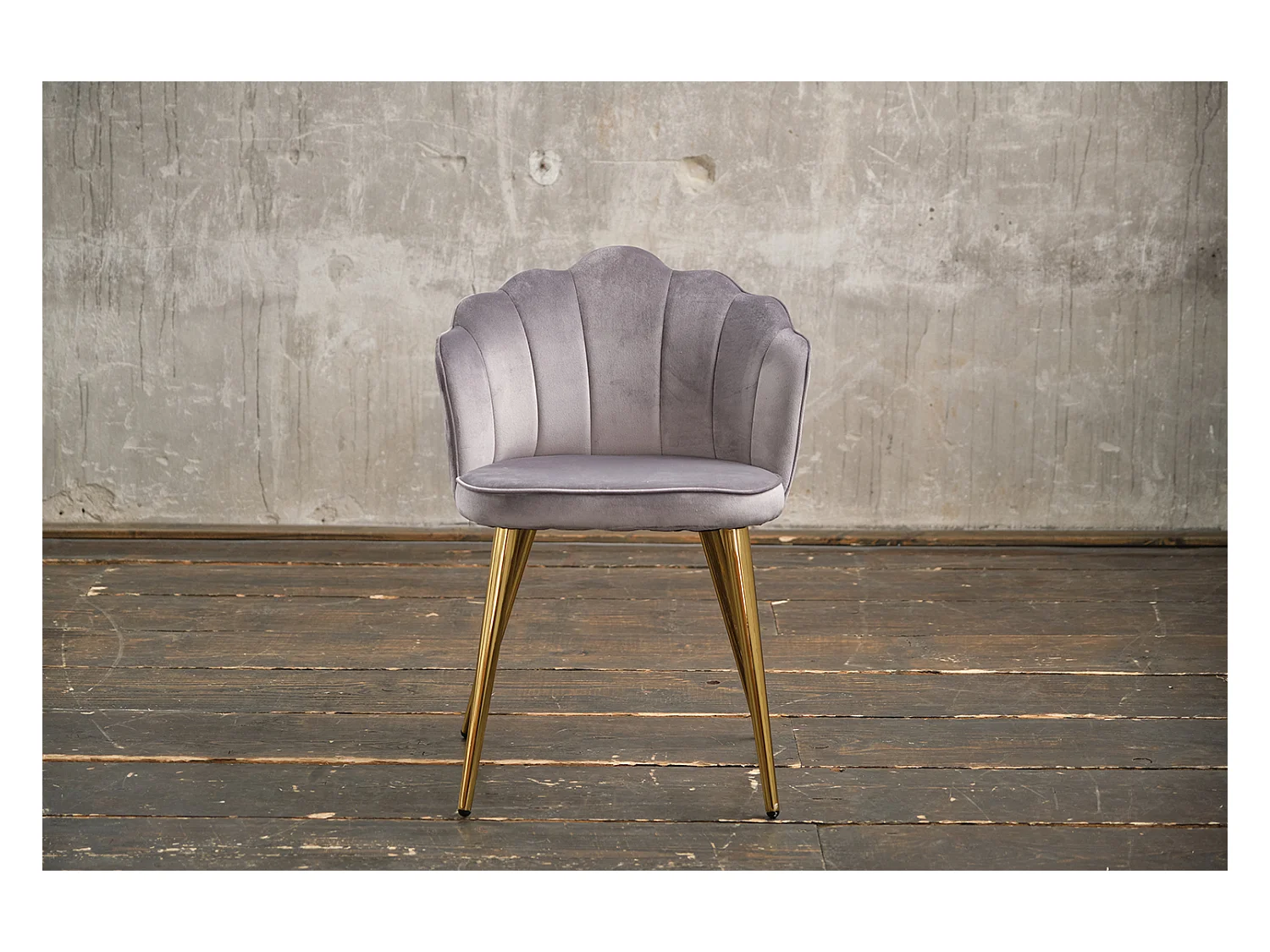 Chaise - argent Velours - SALLY