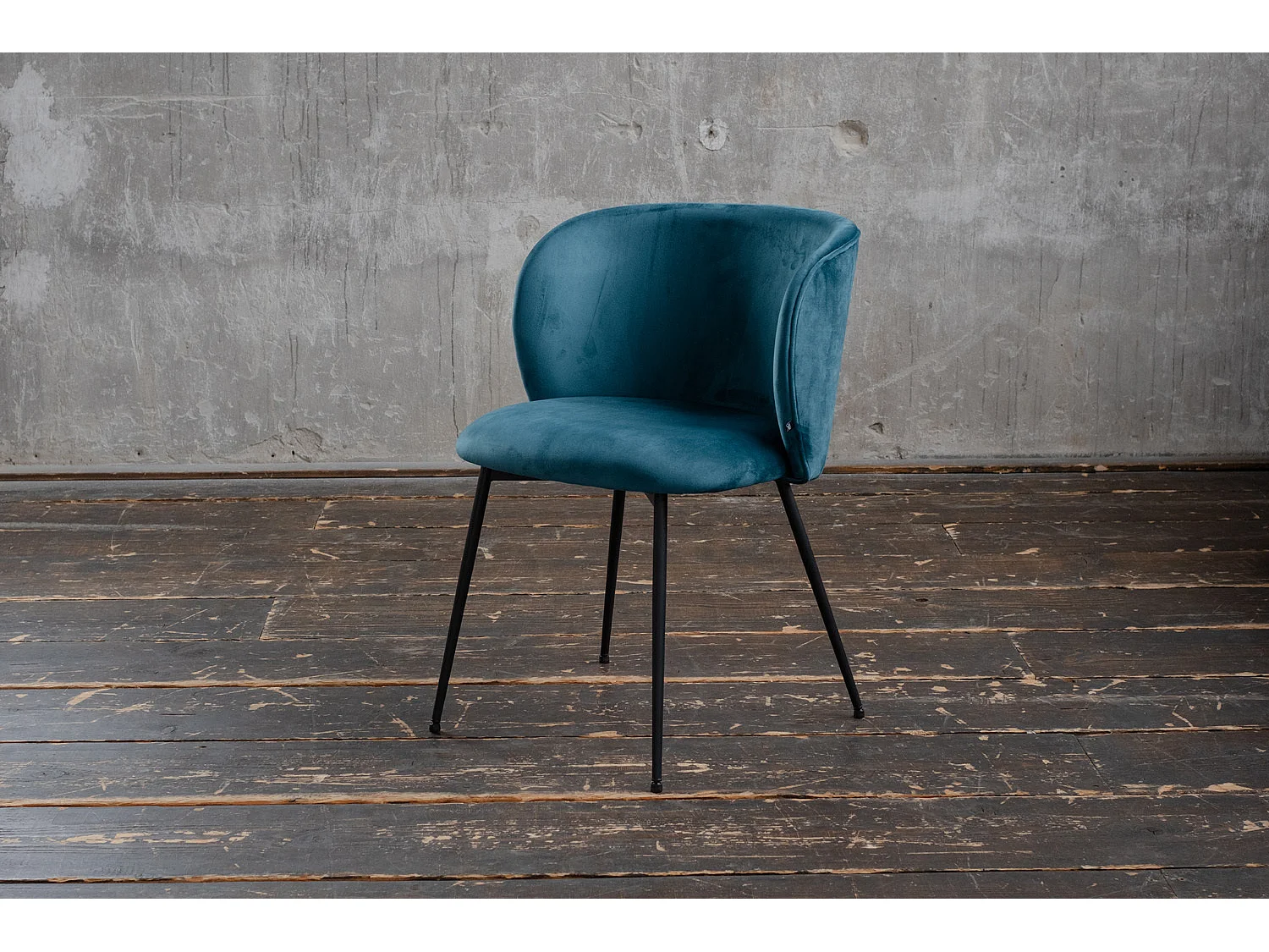 Chaise - Pétrole Velours - LENA