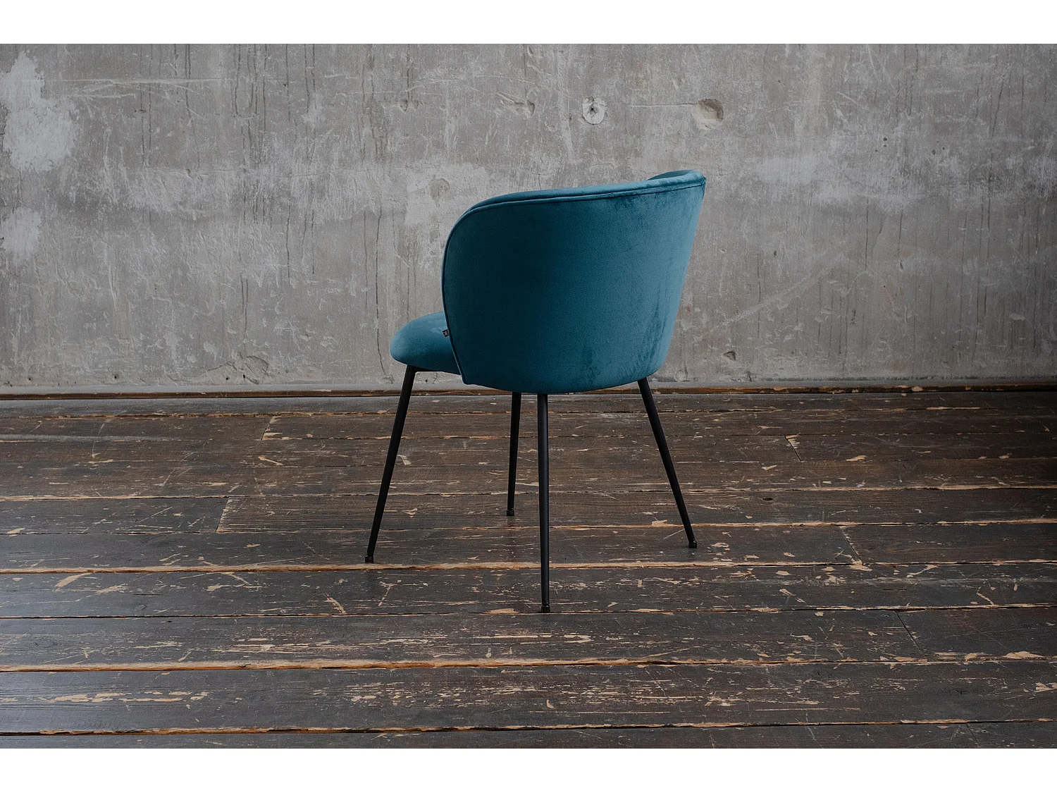 Chaise - Pétrole Velours - LENA