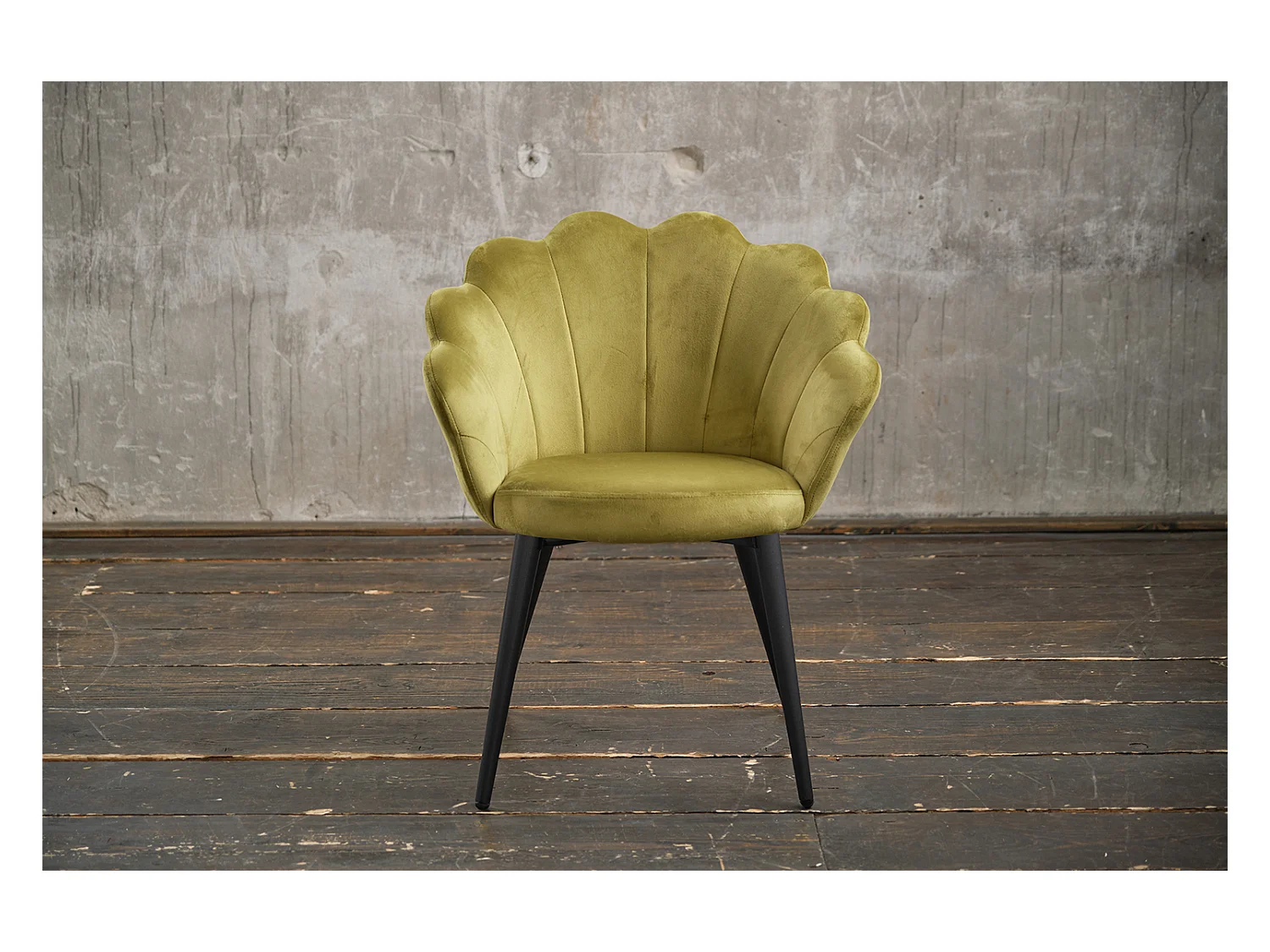 Chaise - Vert Velours - CARLA