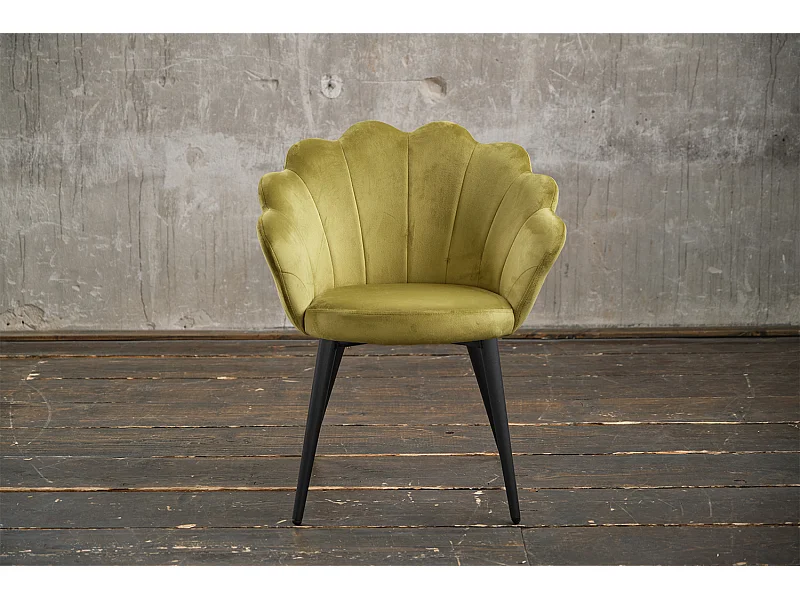 Chaise - Vert Velours - CARLA