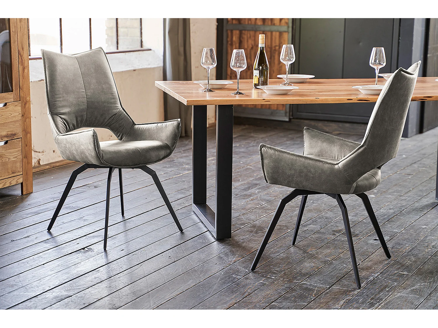 Fauteuil - gris clair tissu tissé - SIVO