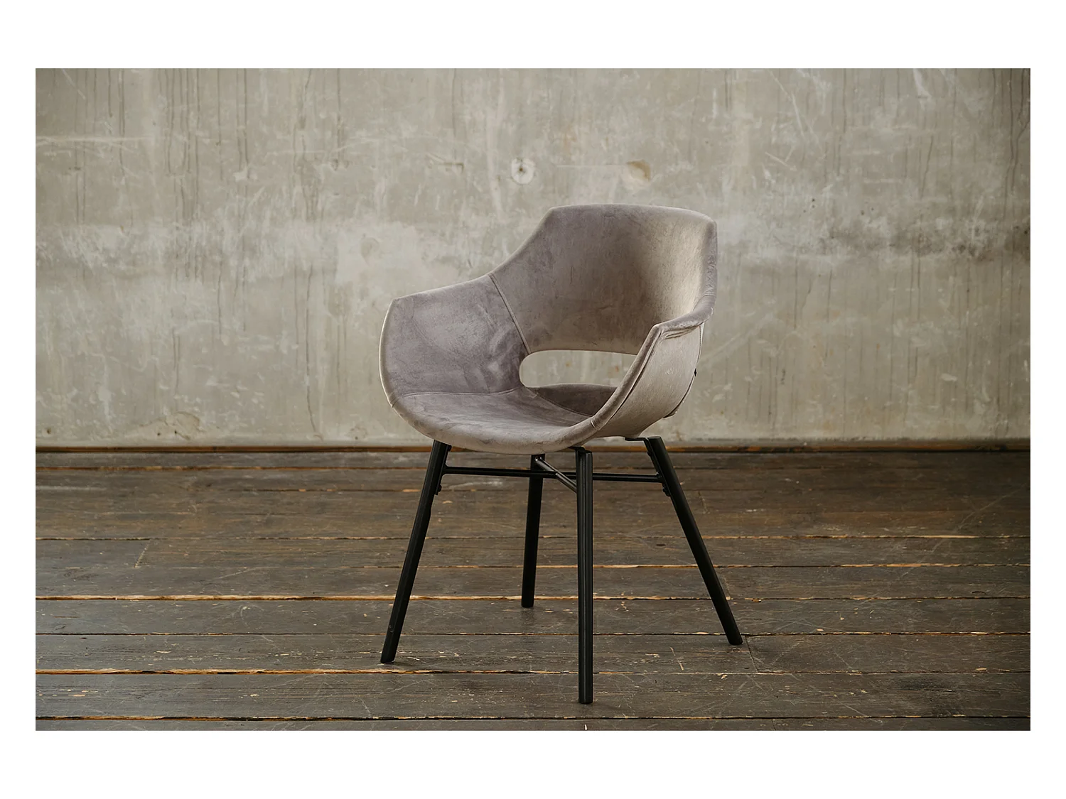 Chaise - Gris Velours - ZAJA