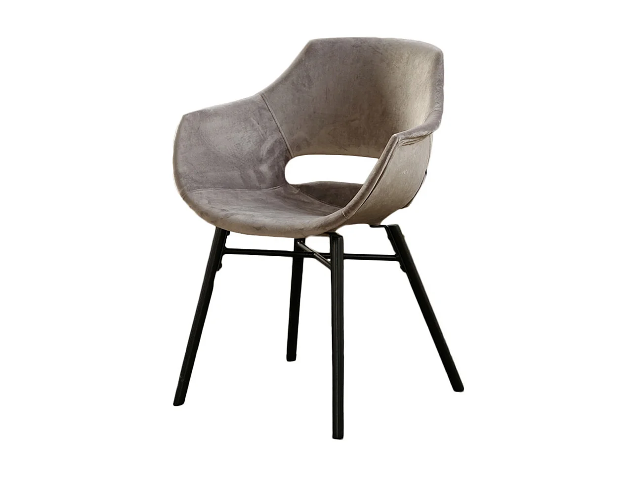 Chaise rembourrée - Gris Velours - ZAJA