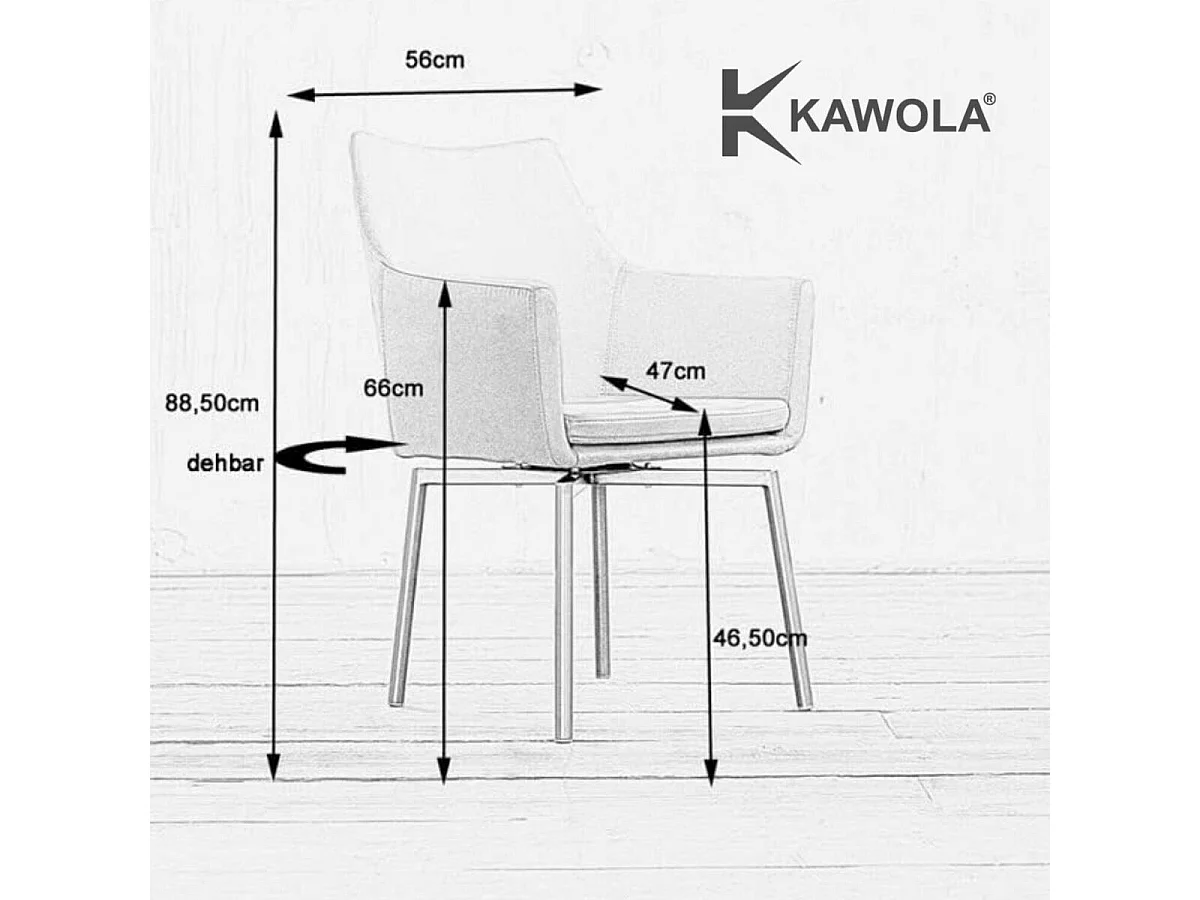 chaise - Gris microfibre - CALI