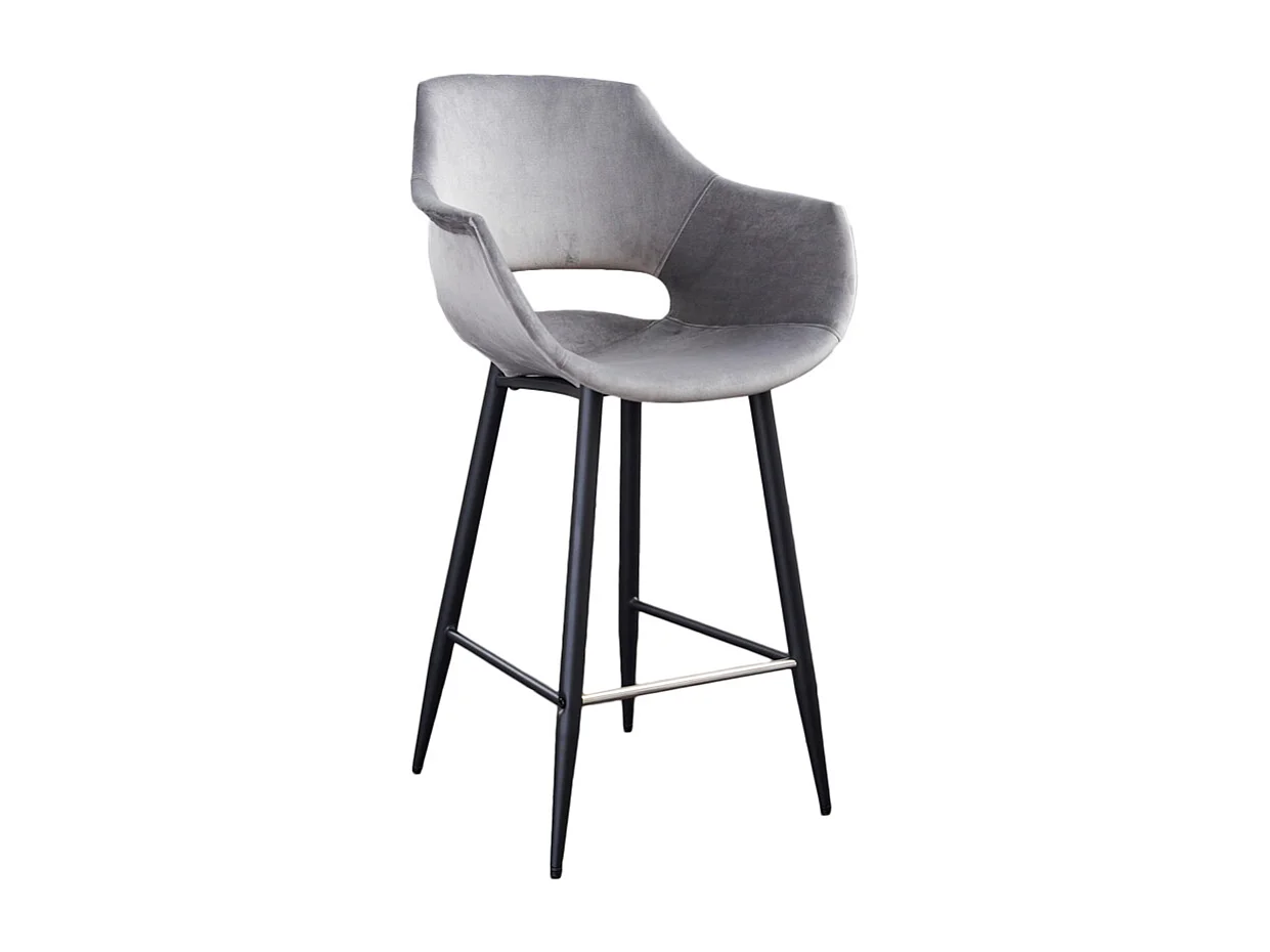 Thekenhocker - Grau Velvet - ZAJA