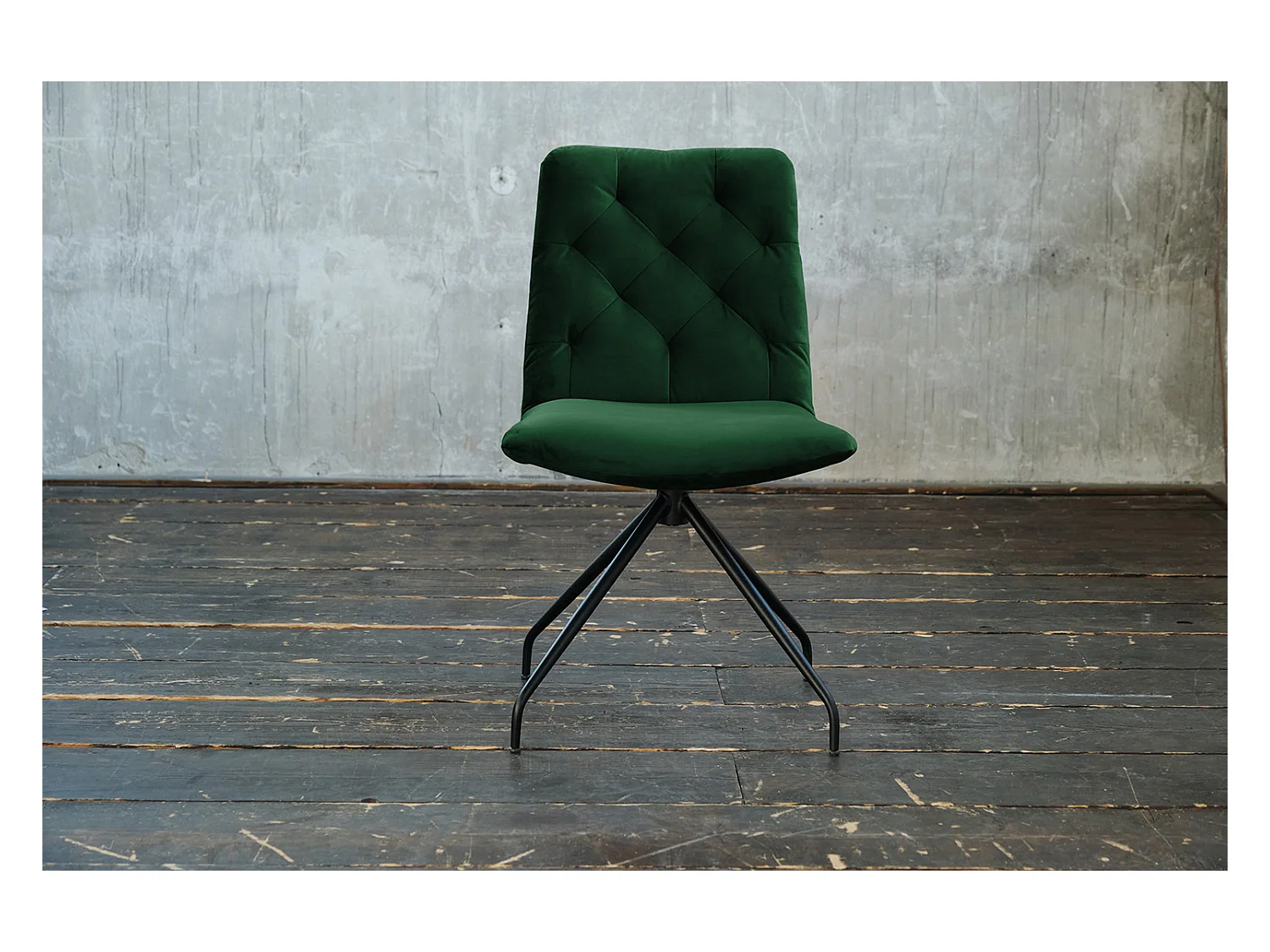 Fauteuil - vert émeraude Velours - CHARME
