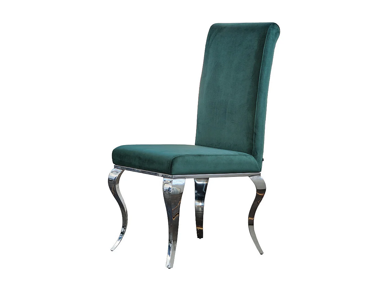 Chaise rembourrée - Vert Velours - LEIA