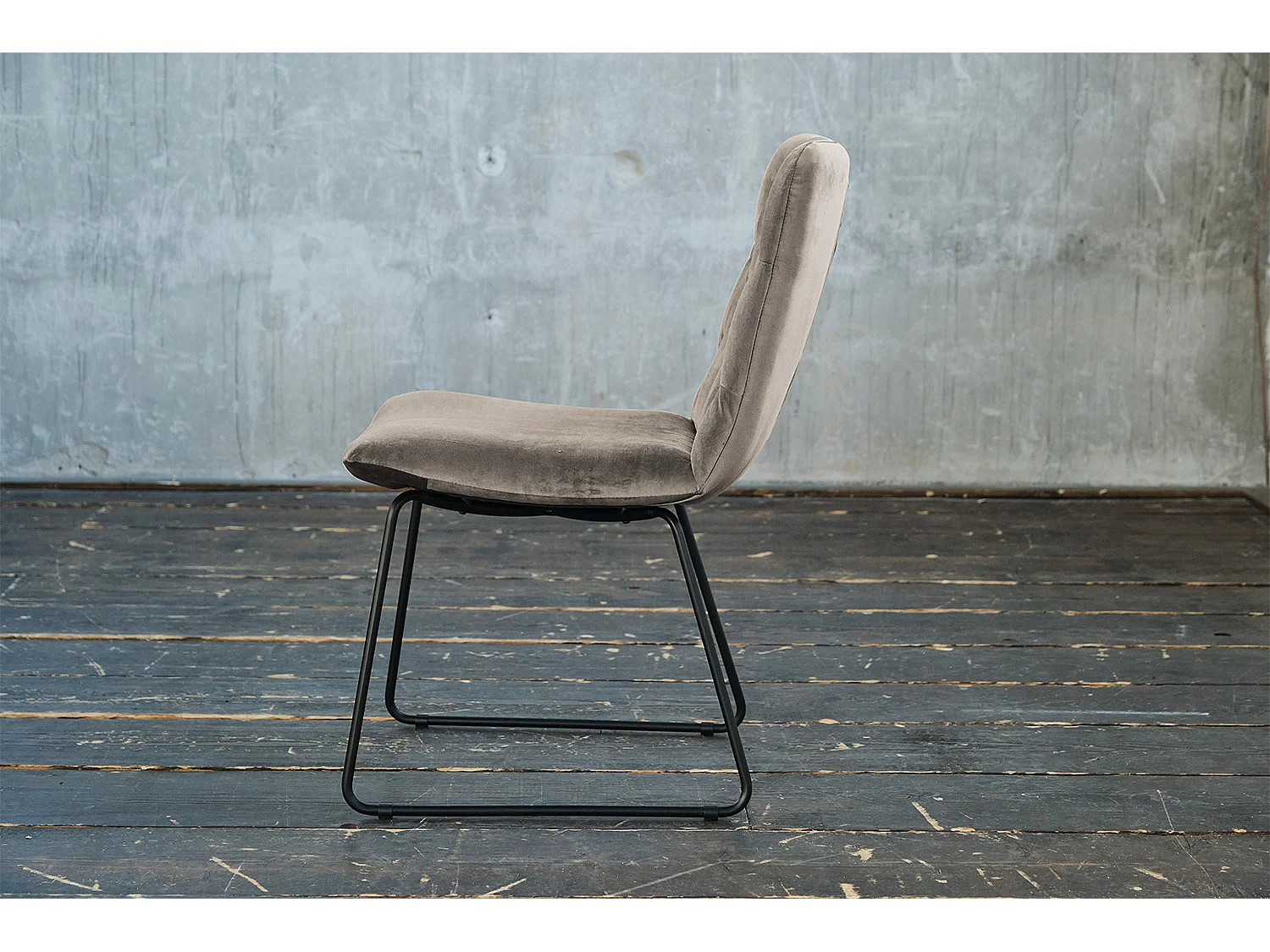 Polsterstuhl - Grau Velvet - CHARME