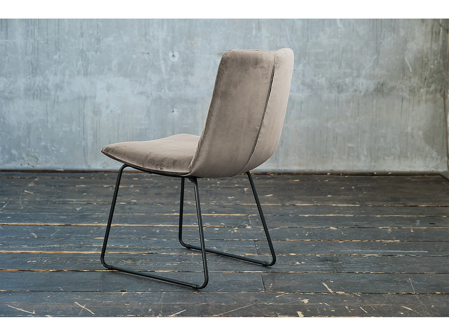 Polsterstuhl - Grau Velvet - CHARME