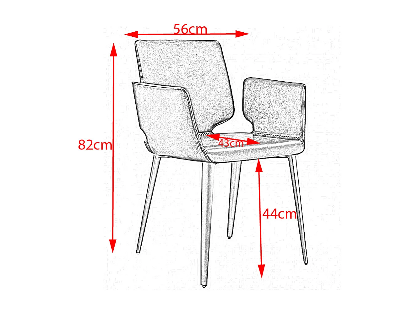 Silla - marrón cuero sintético - HAMA