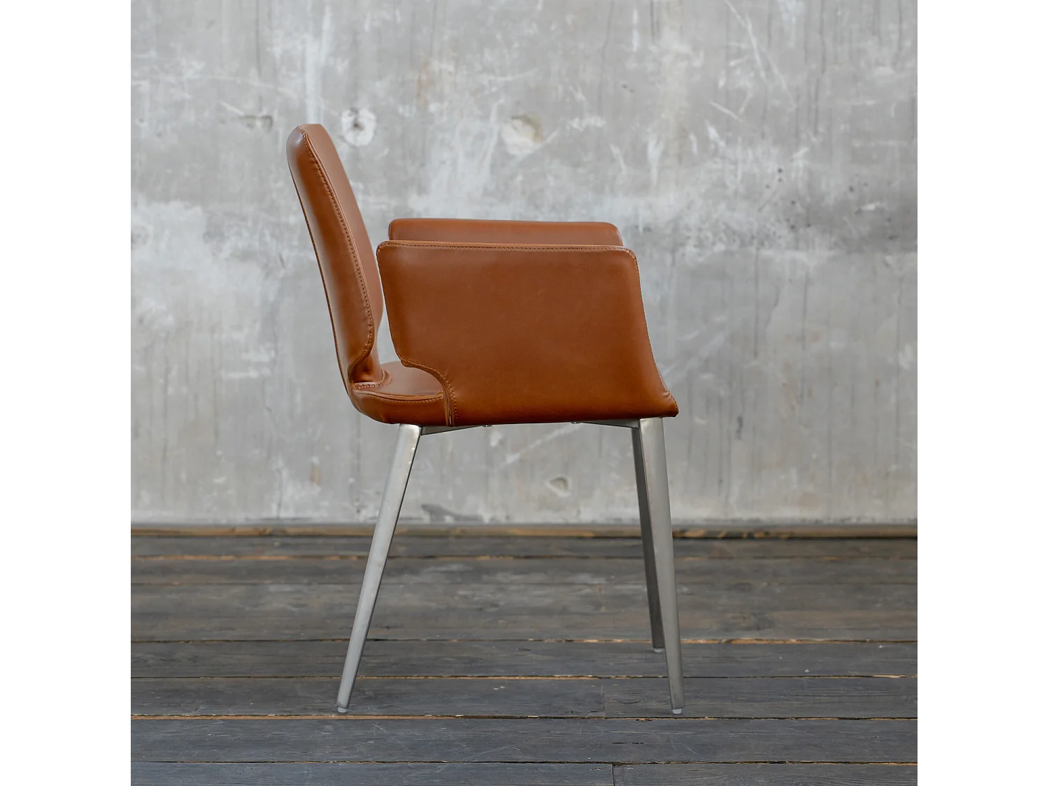 Silla - marrón cuero sintético - HAMA