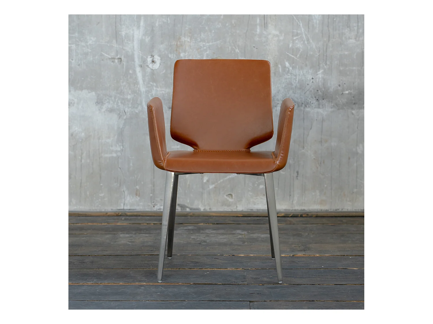 Stuhl - Braun Kunstleder - HAMA