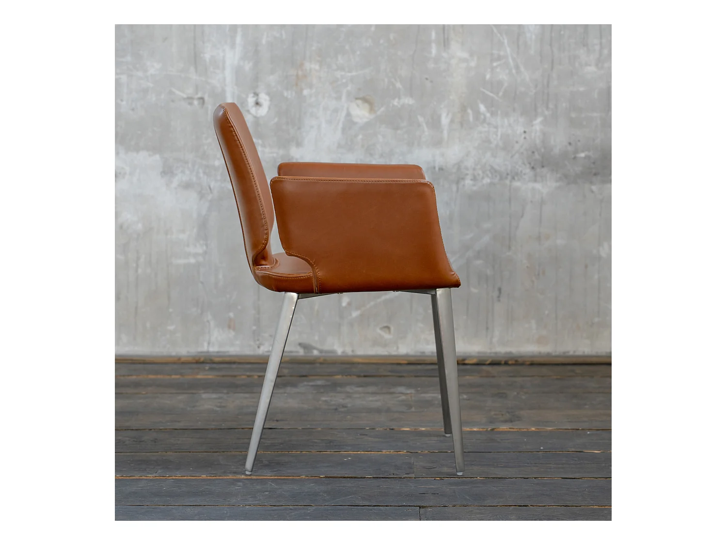 Stuhl - Braun Kunstleder - HAMA