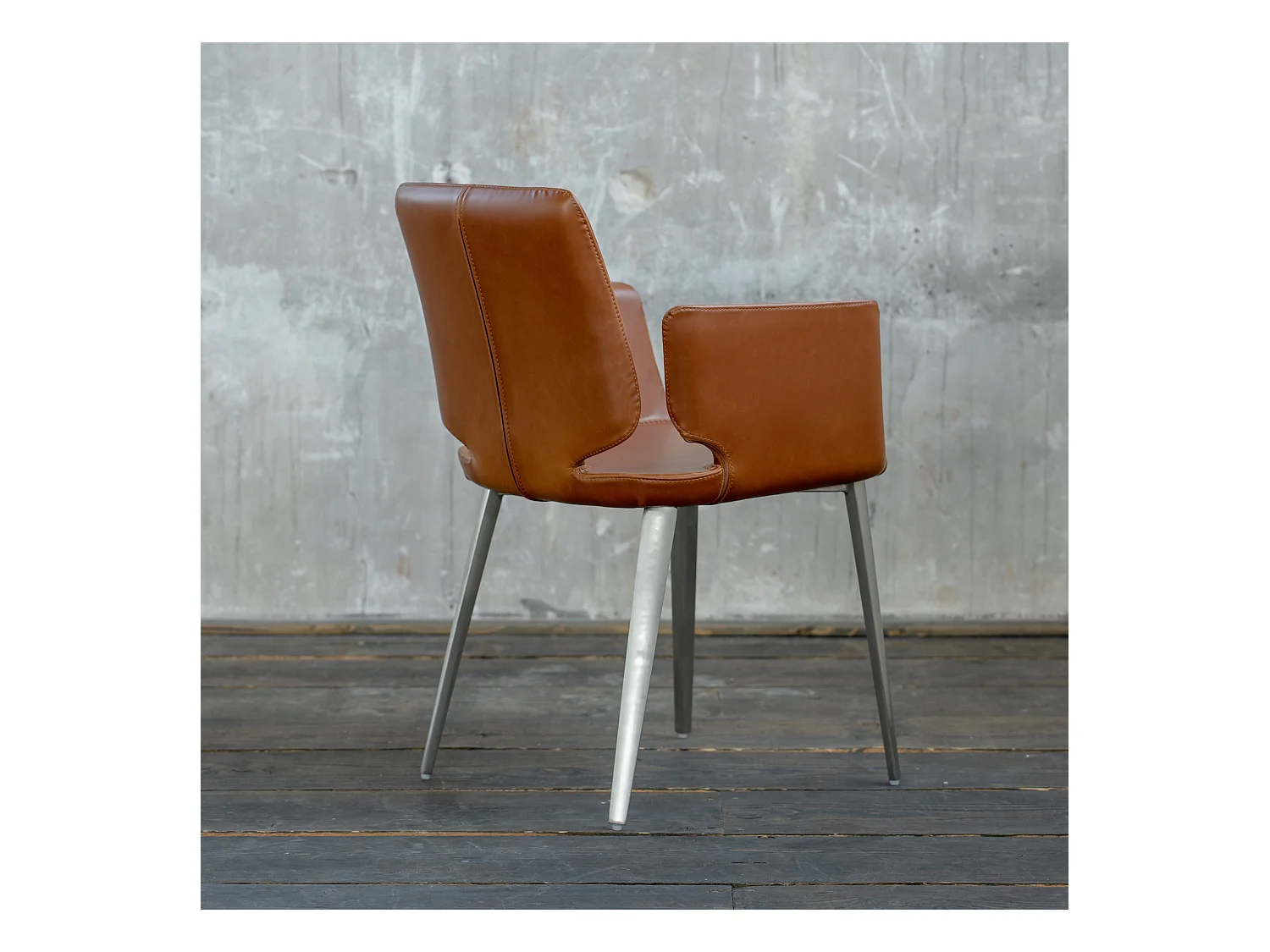 Stuhl - Braun Kunstleder - HAMA