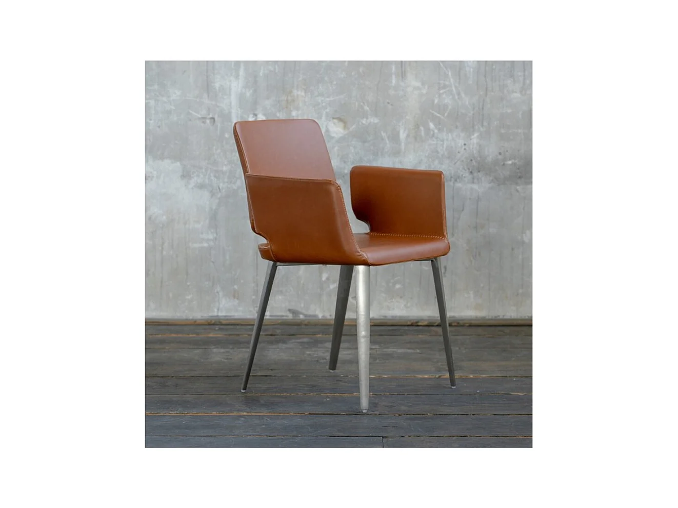 Stuhl - Braun Kunstleder - HAMA