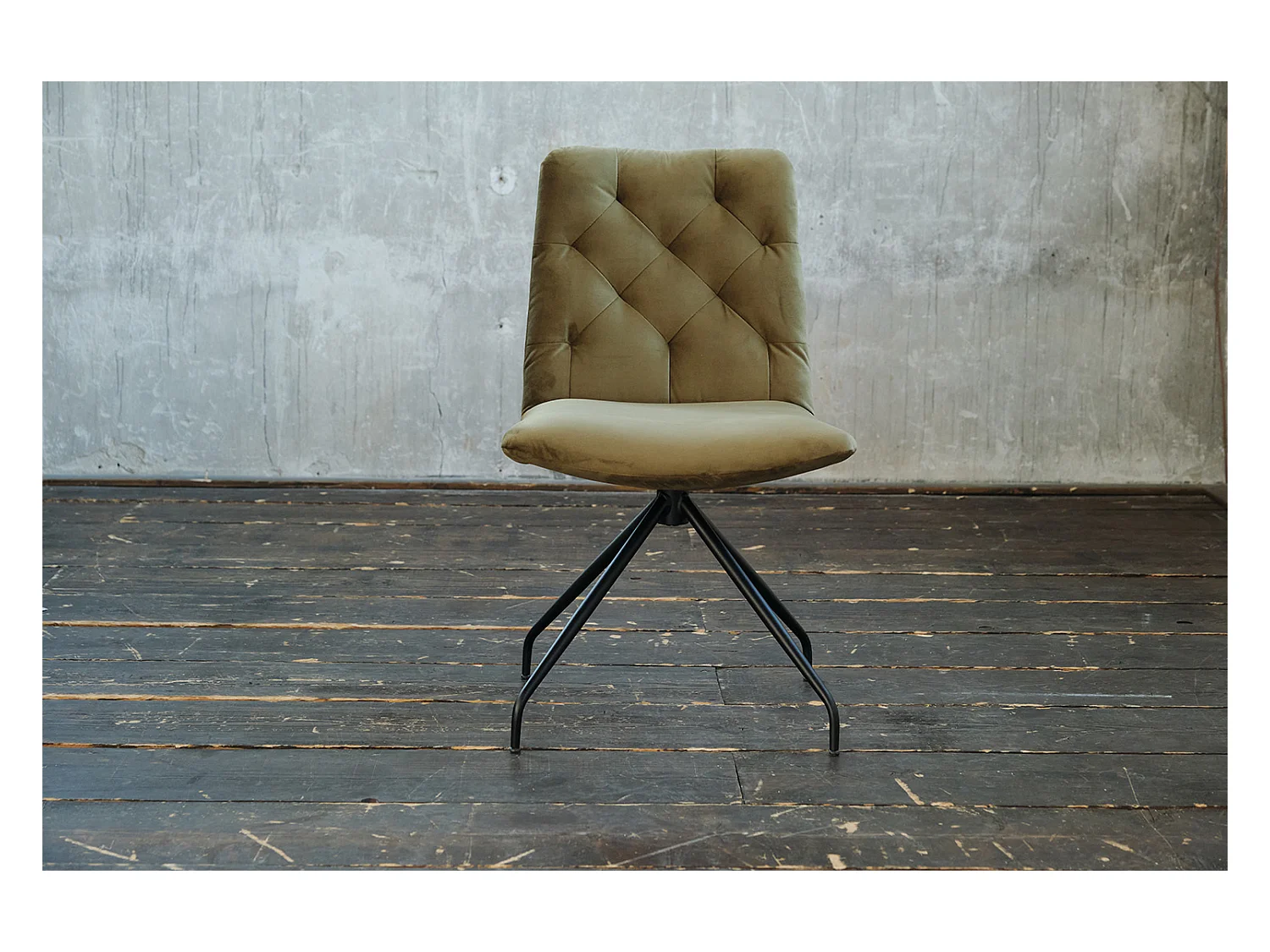 Fauteuil - vert foncé Velours - CHARME