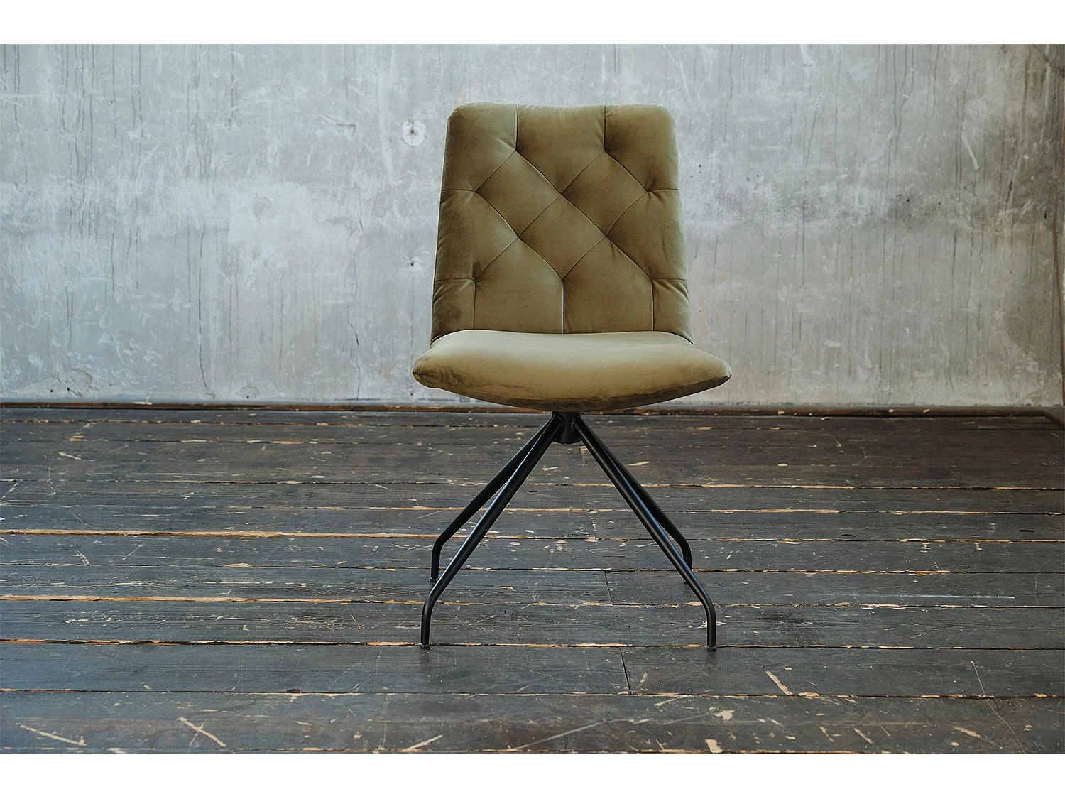 Fauteuil - vert foncé Velours - CHARME
