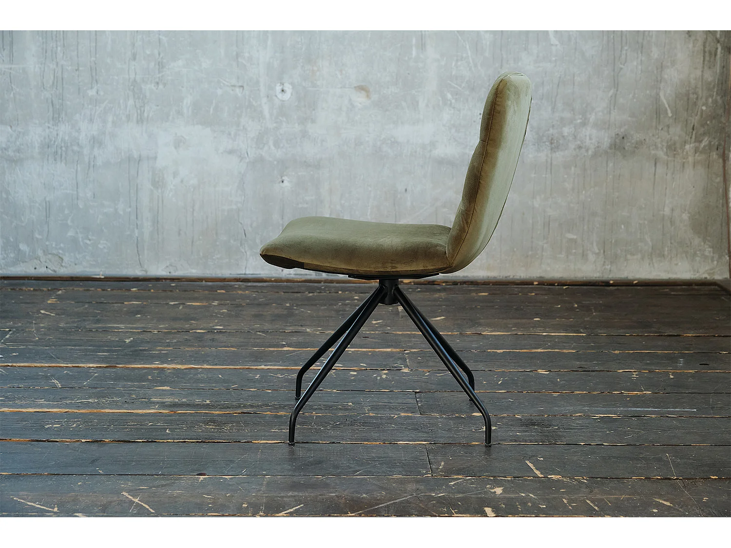 Fauteuil - vert foncé Velours - CHARME