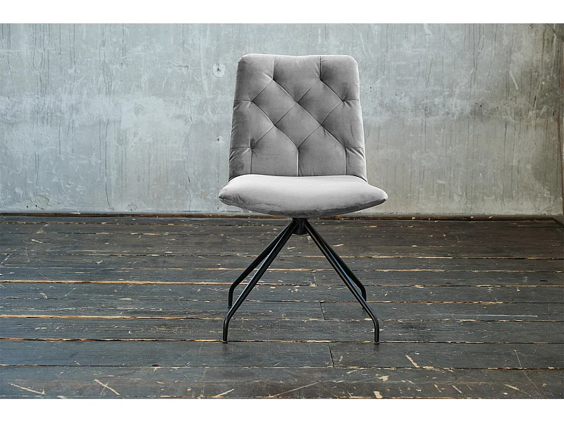 Drehstuhl - Silber Velvet - CHARME