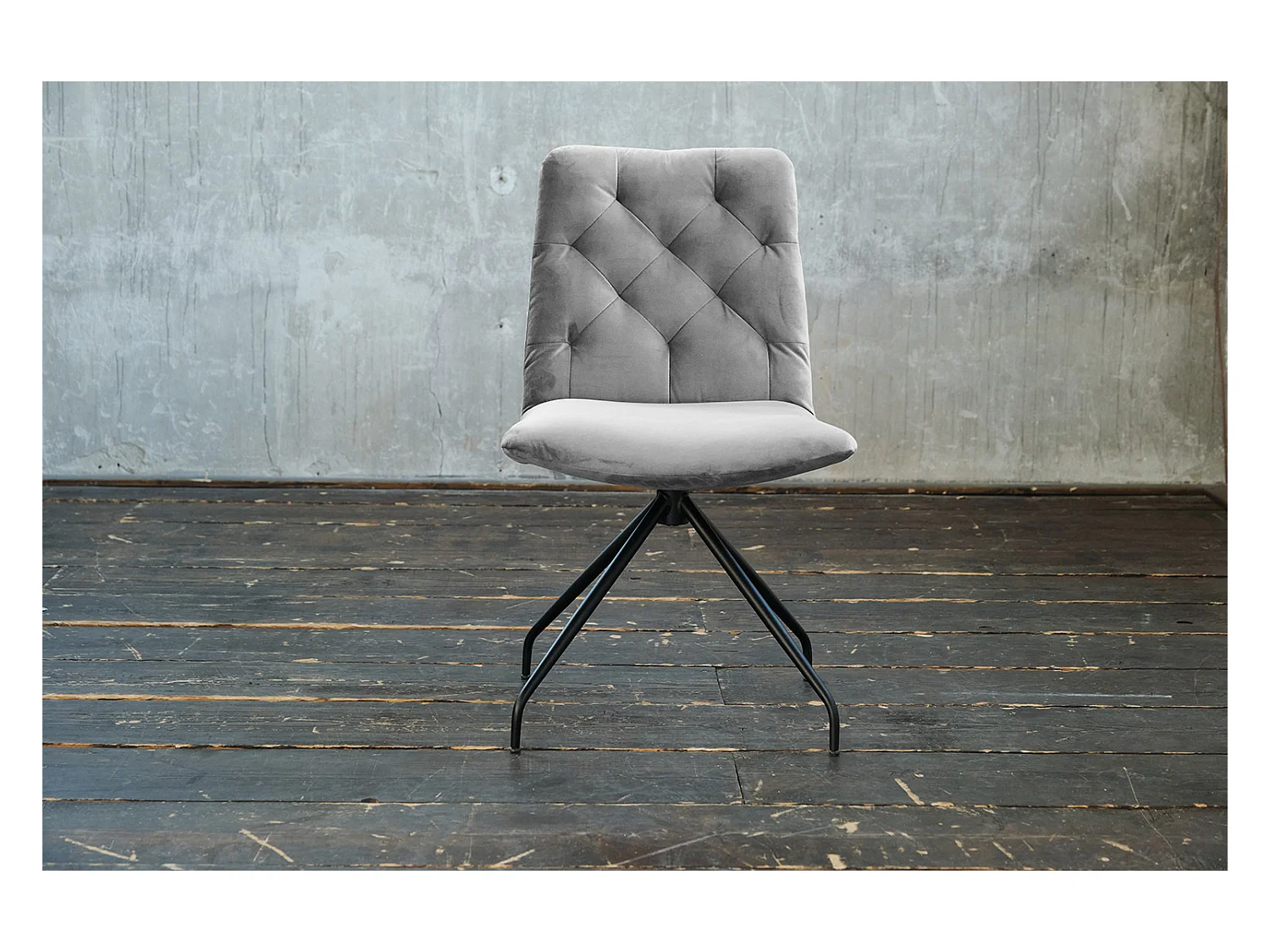 Fauteuil - argent Velours - CHARME