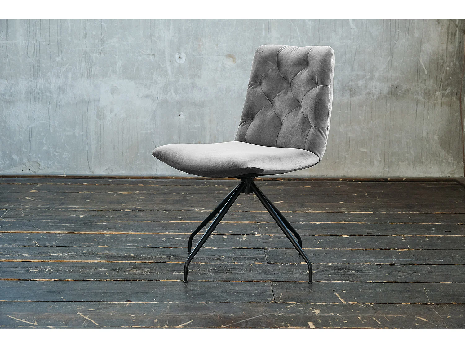 Drehstuhl - Silber Velvet - CHARME