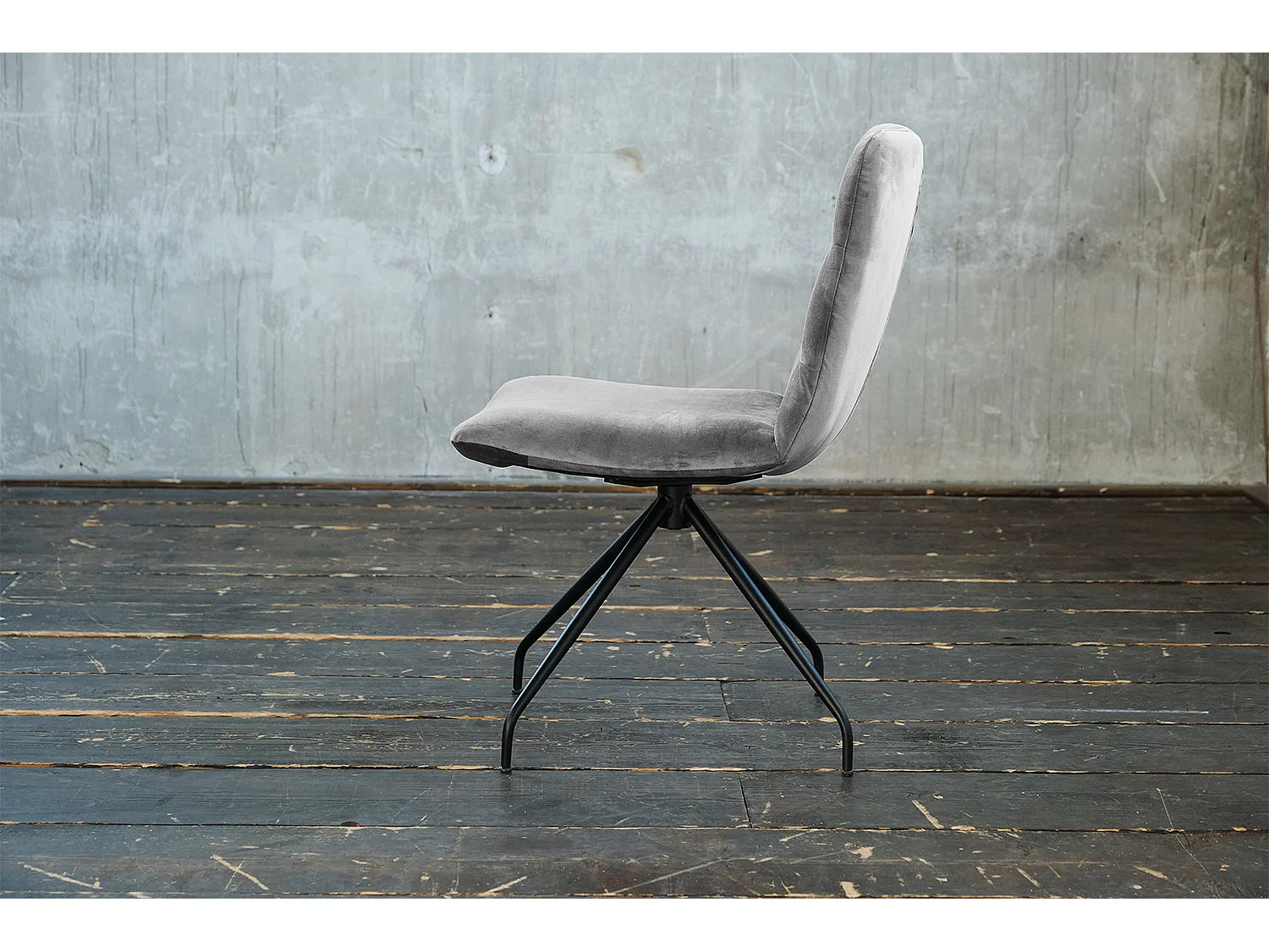 Drehstuhl - Silber Velvet - CHARME