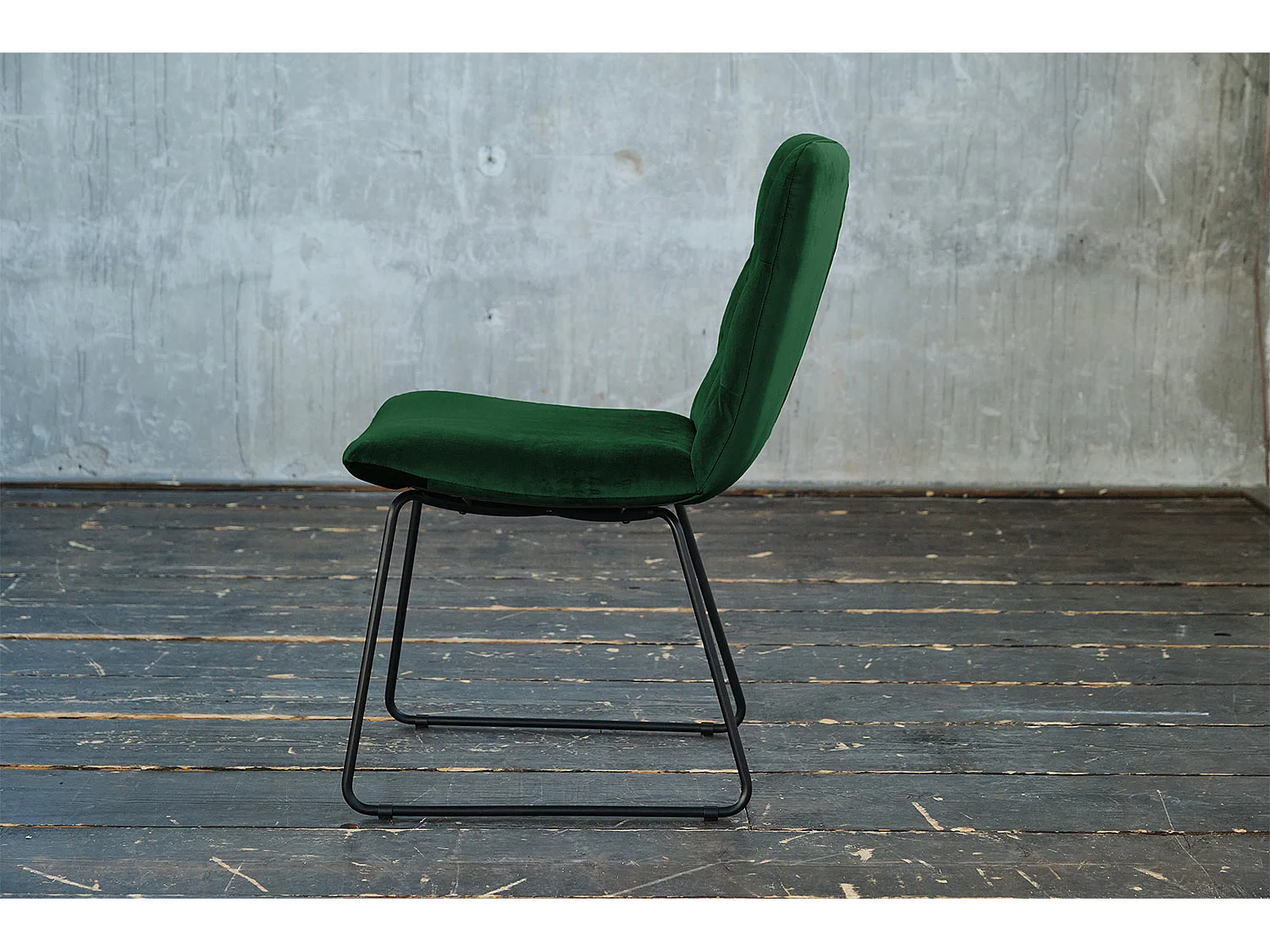 Polsterstuhl - Smaragdgrün Velvet - CHARME