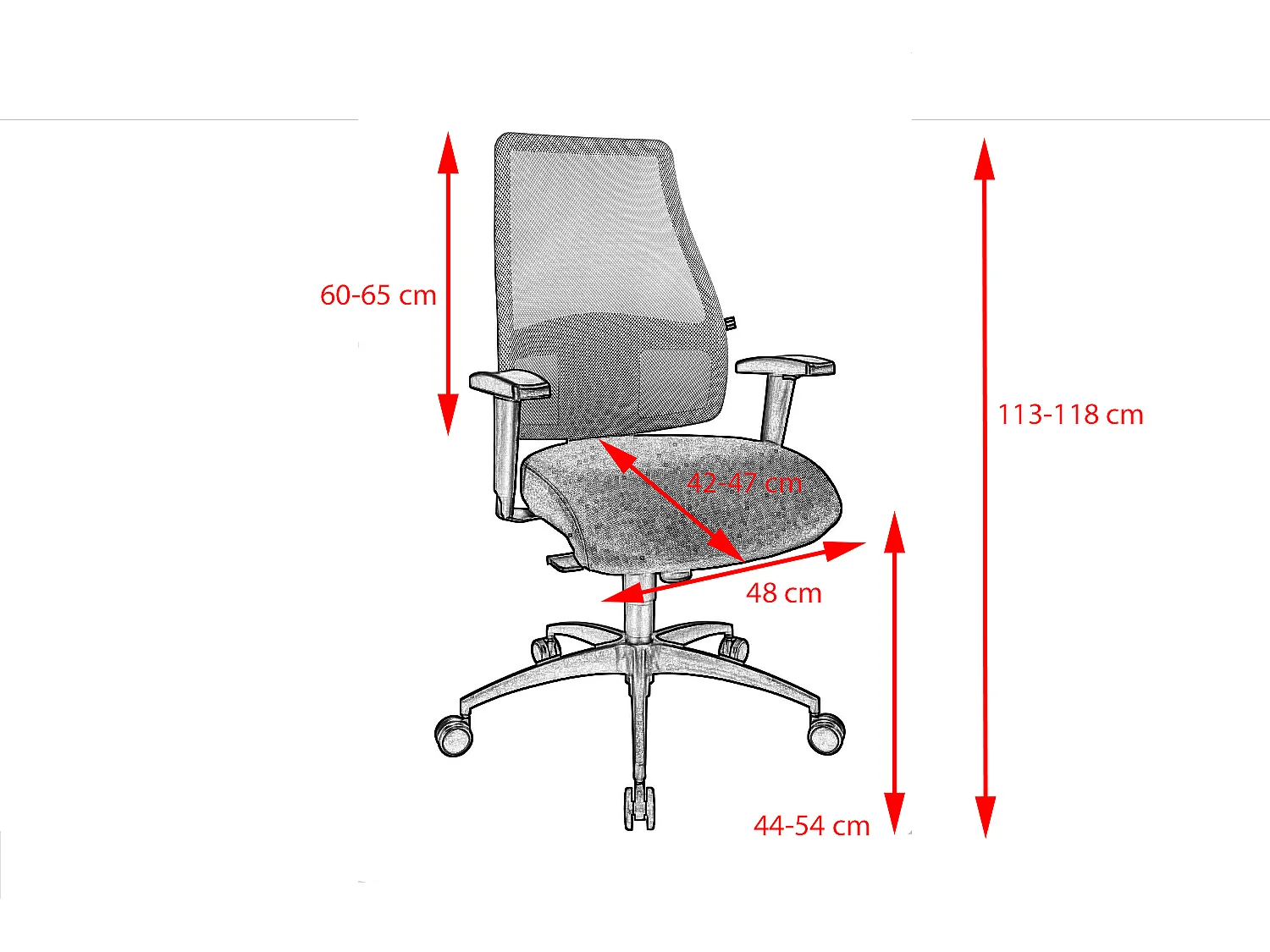 silla - Negro plástico - 70 x 70 cm - RINO