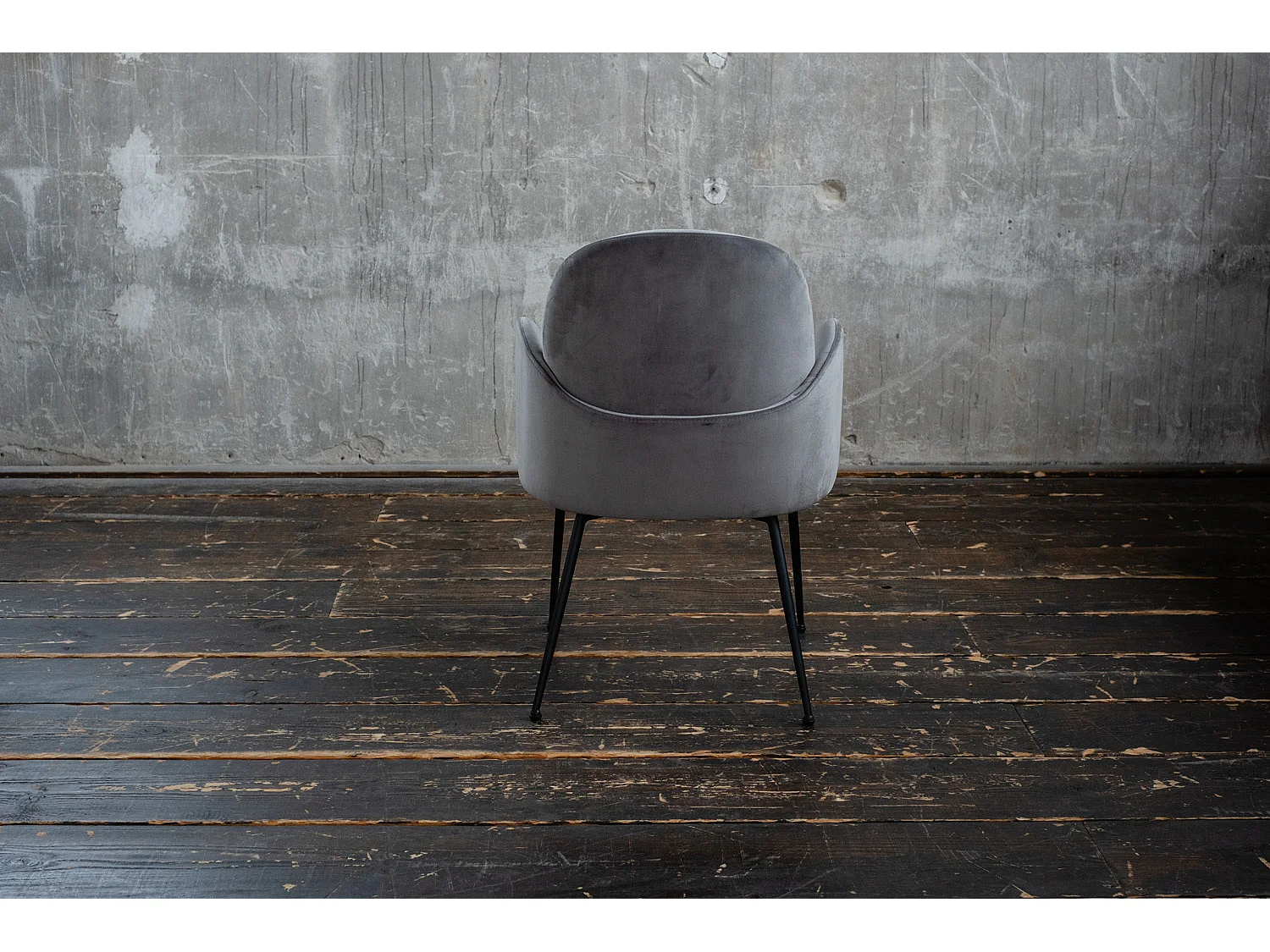 Fauteuil - Gris Velours - DEON