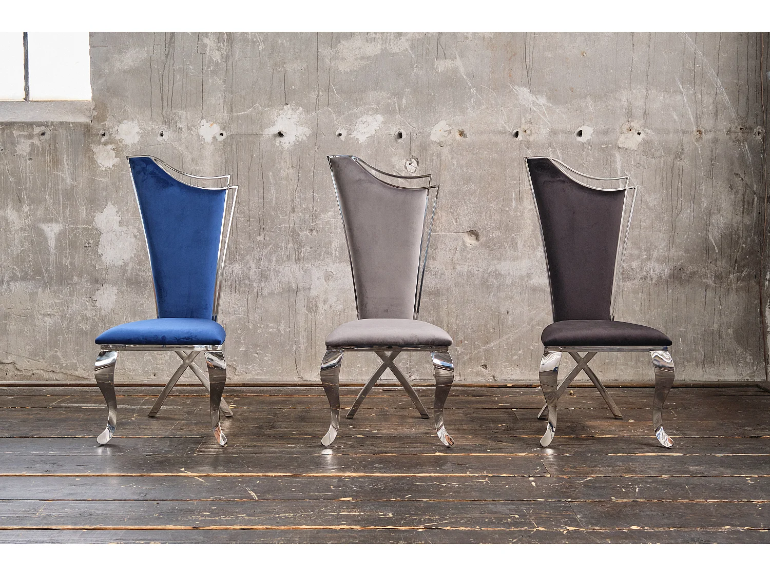 silla - Azul terciopelo - AMALIA