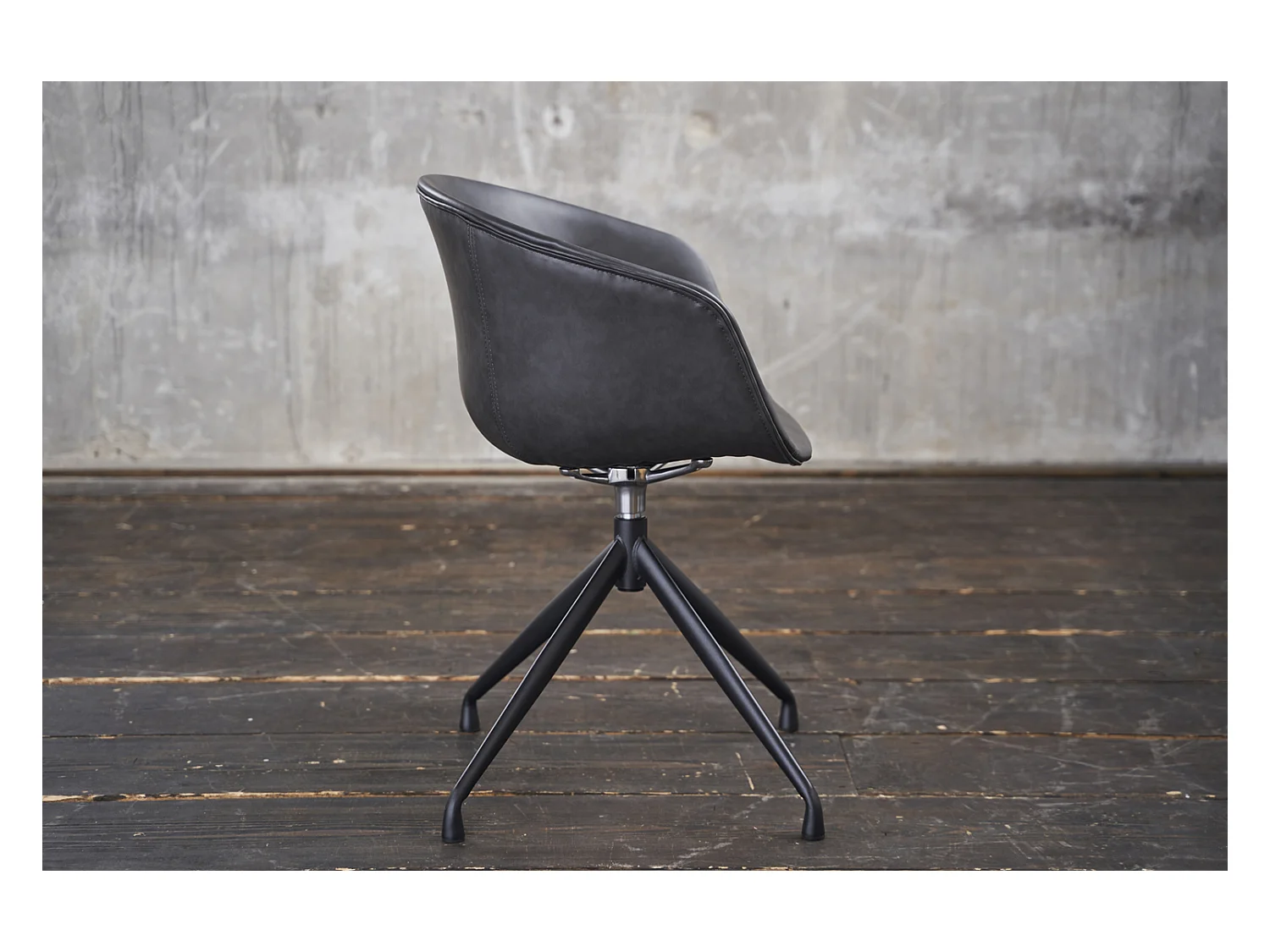 Stuhl - Grau Kunstleder - DANI