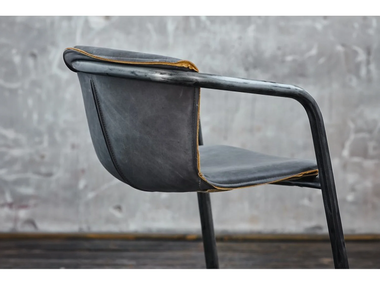 Eetkamerstoel - Grijs Leer - FILLY