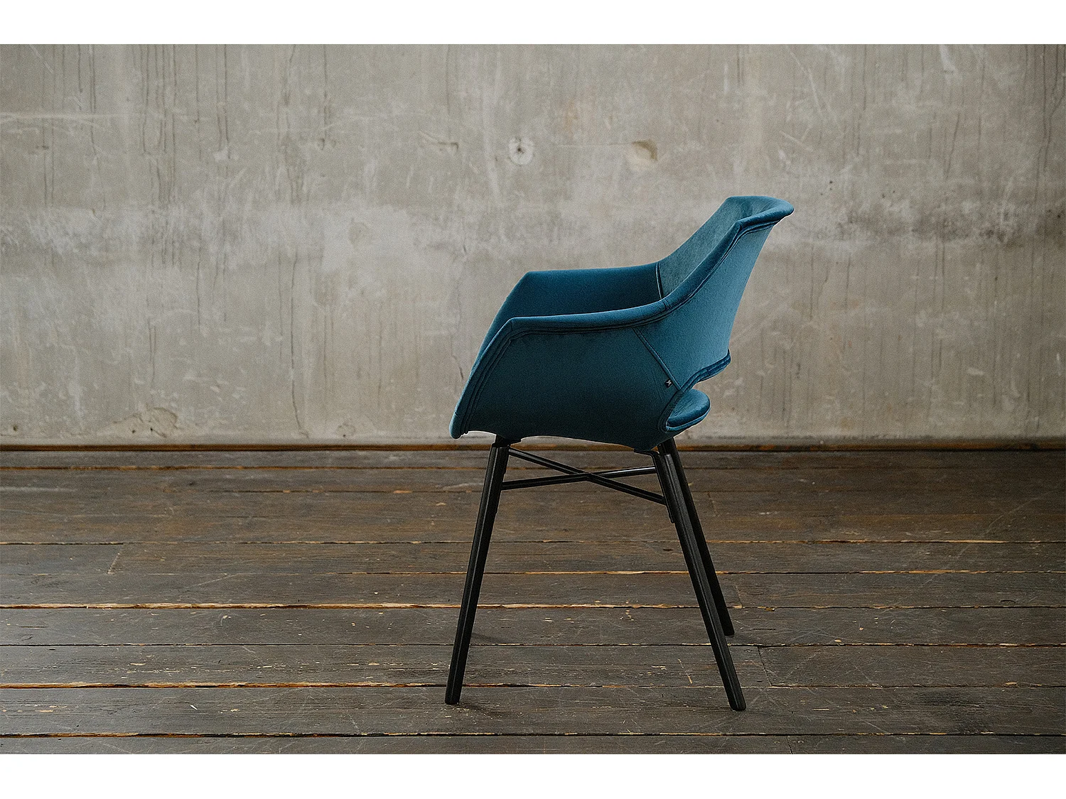 Chaise - Pétrole Velours - ZAJA