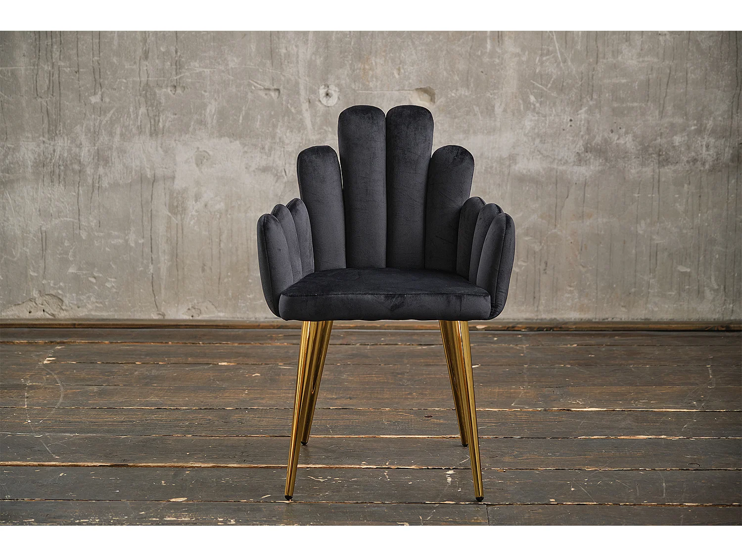Chaise rembourrée - Noir Velours - FREJA