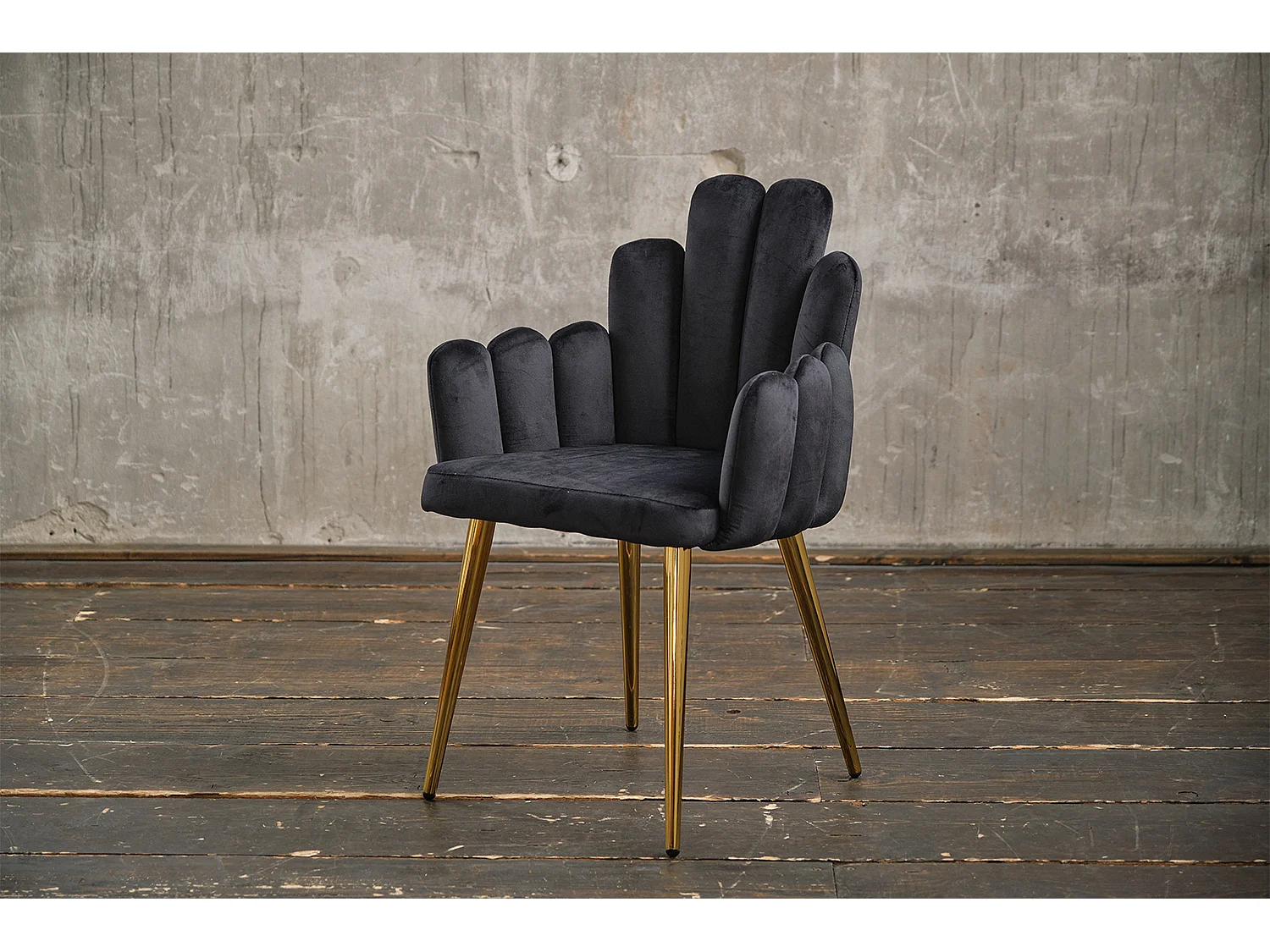 Chaise rembourrée - Noir Velours - FREJA
