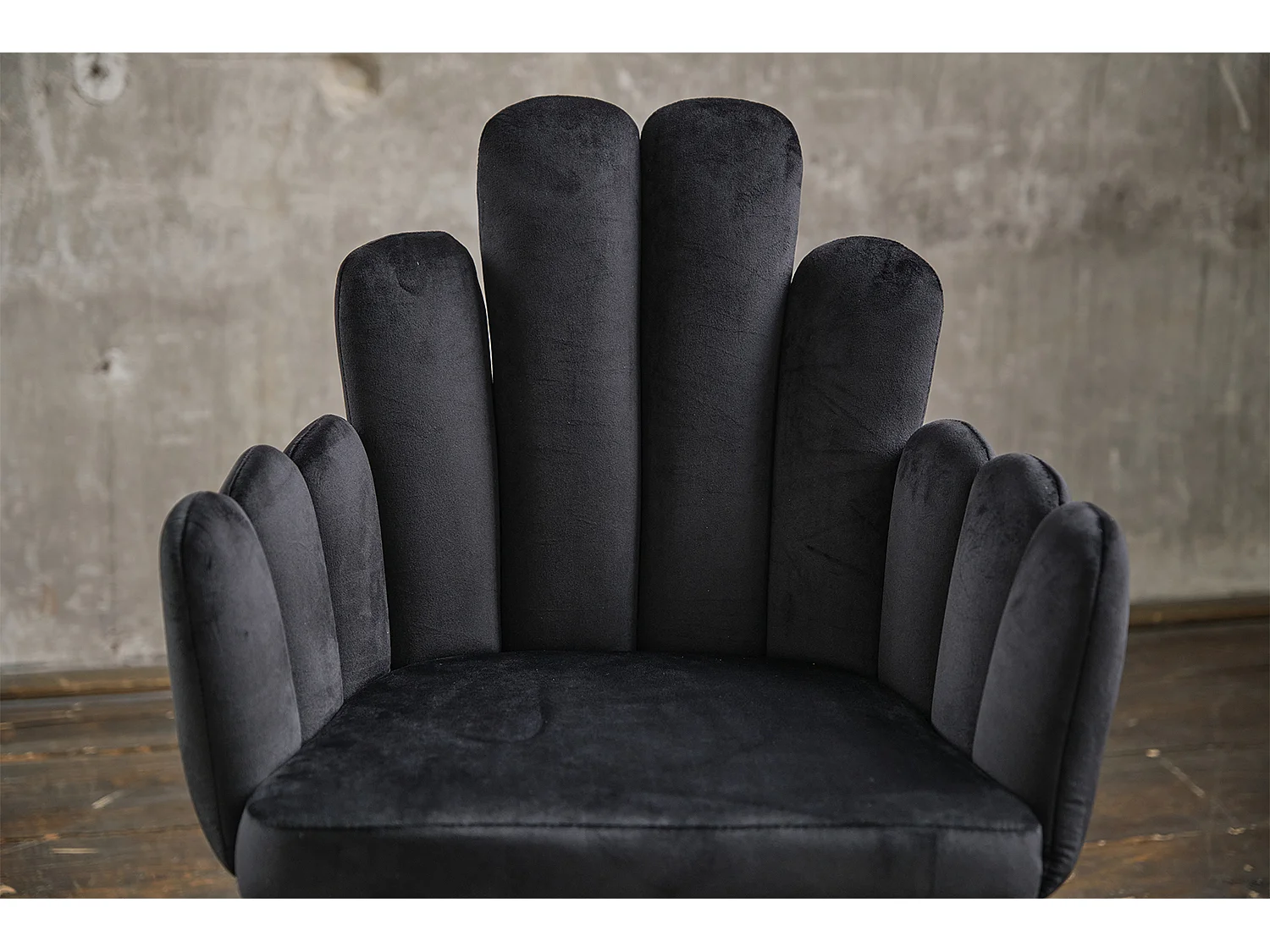 Chaise rembourrée - Noir Velours - FREJA