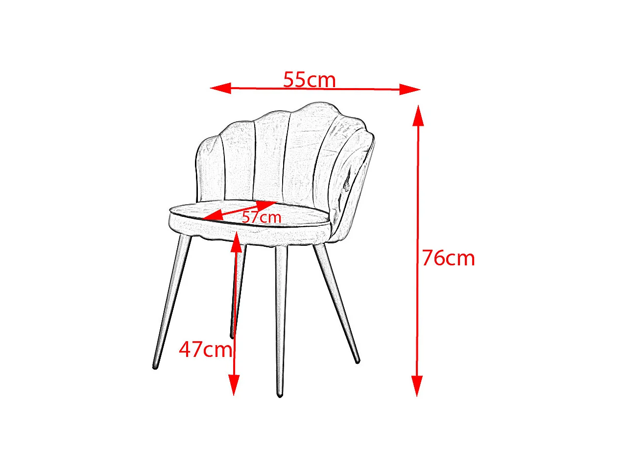Esszimmerstuhl - Grün Velvet - SALLY
