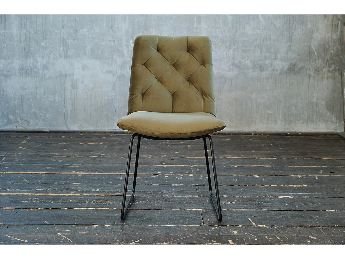 Sedia - verde scuro velluto - CHARME