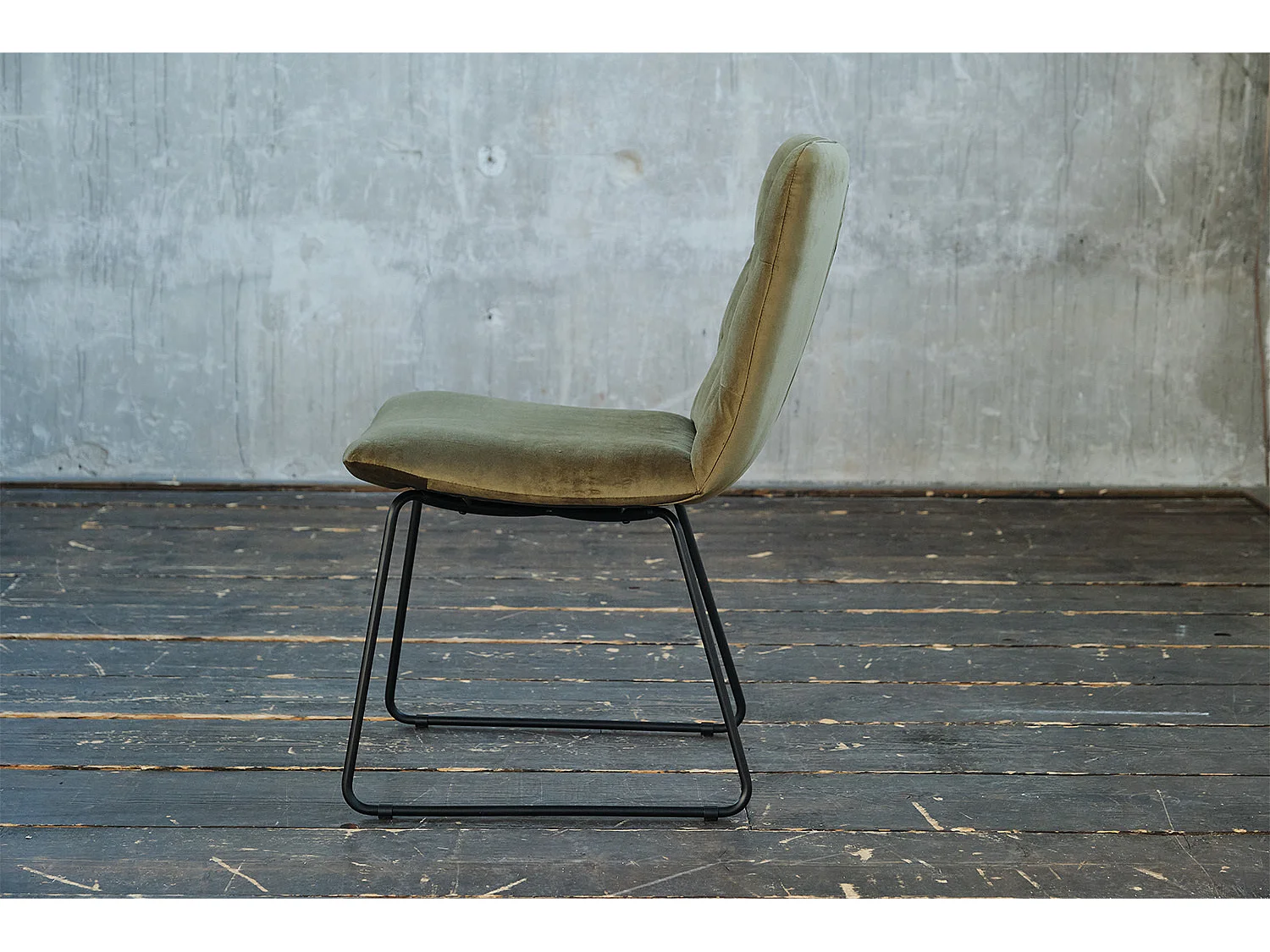 Sedia - verde scuro velluto - CHARME