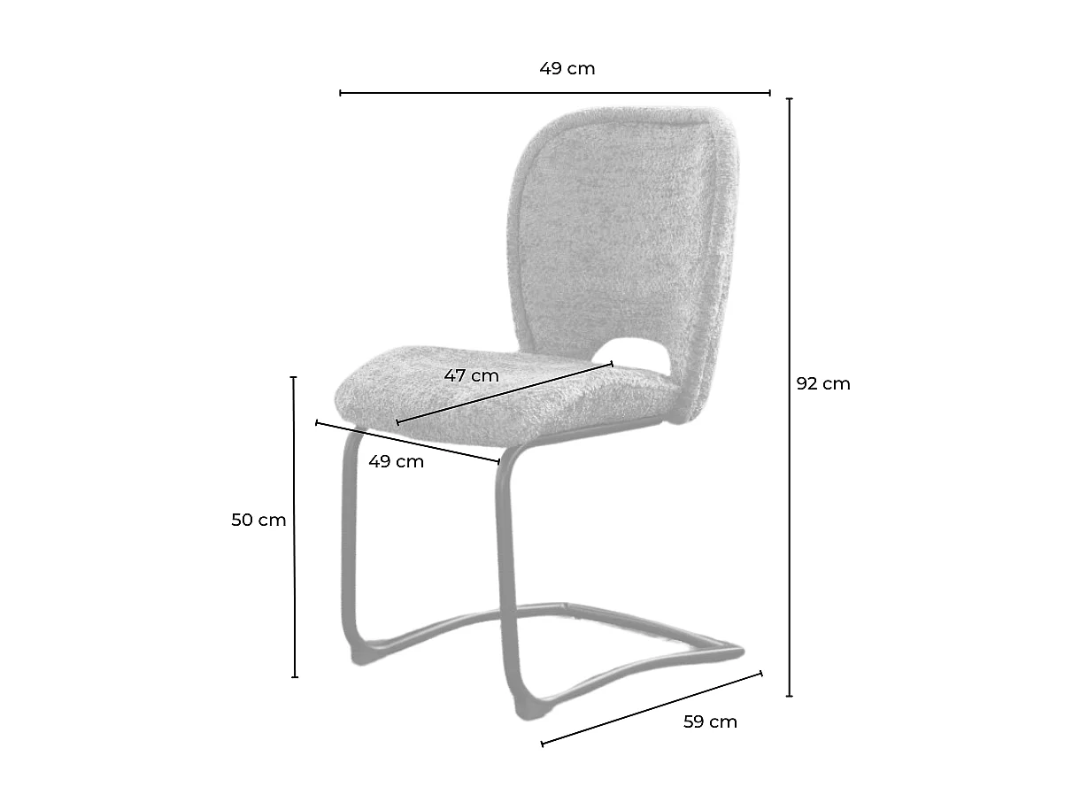 Esszimmerstuhl - Braun Webstoff - JONA