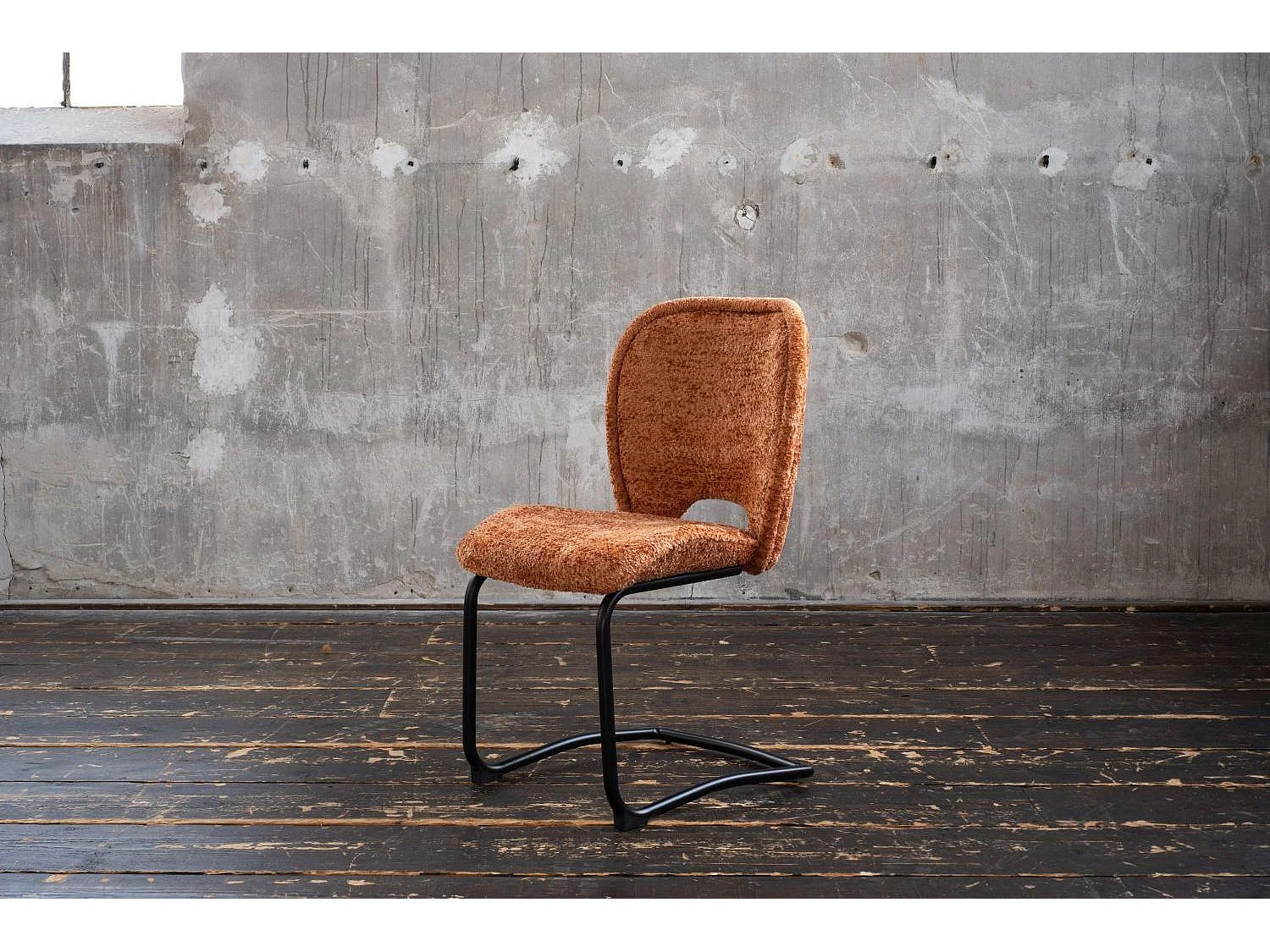 Chaise - marron tissu tissé - JONA