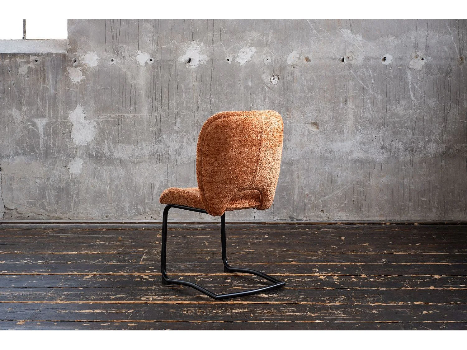 Chaise - marron tissu tissé - JONA