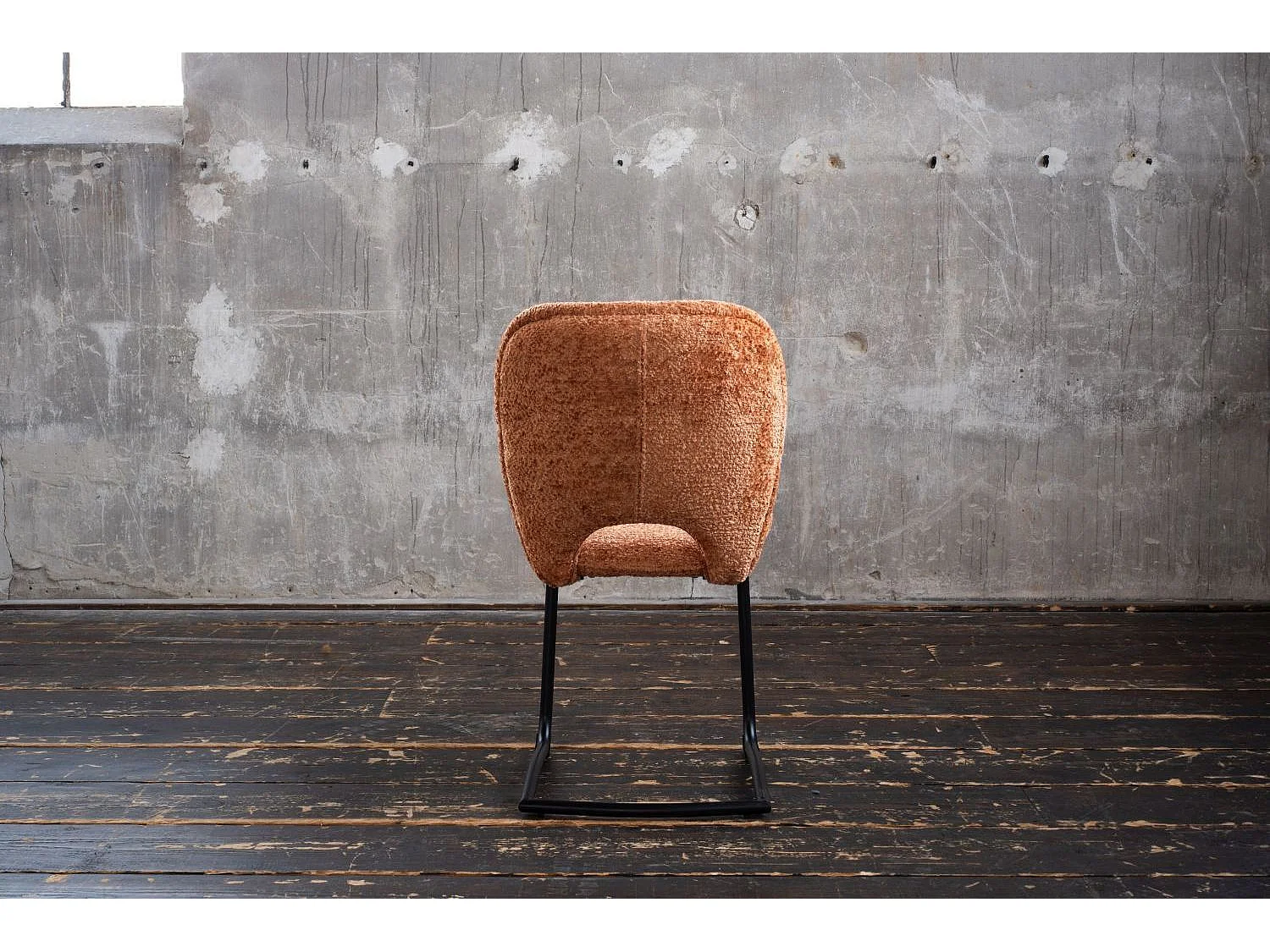 Chaise - marron tissu tissé - JONA